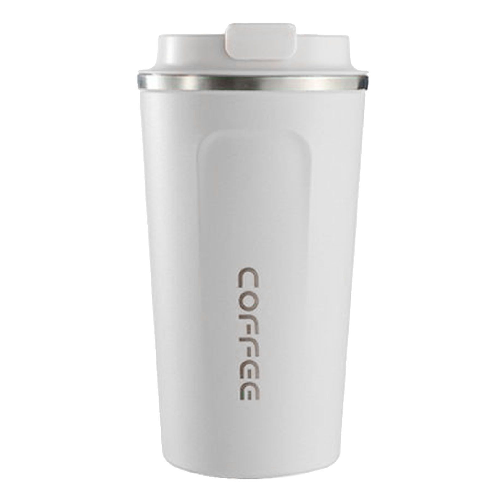 Smart Temperature Display Coffee Cup Portable 304 Stainless Steel Insulation Cup Simple Style Pure Color Generation 2nd White 380ml