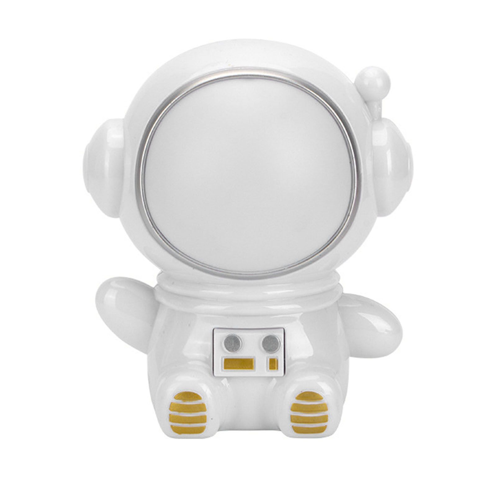 Night Light 3 Modes LED Colorful Cute Astronaut Appearance USB Port Bedside Night Lamp for Bedroom Dormitory White