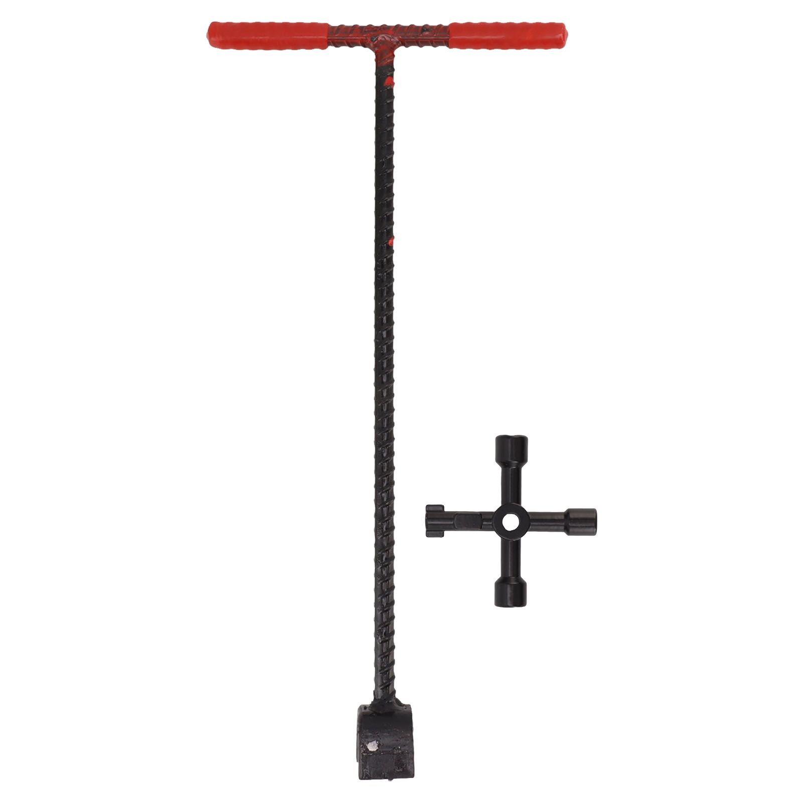 41x20cm Water Meter Key Steel T Handle Curb Key with 4 Way Multi Functional Utilities Key
