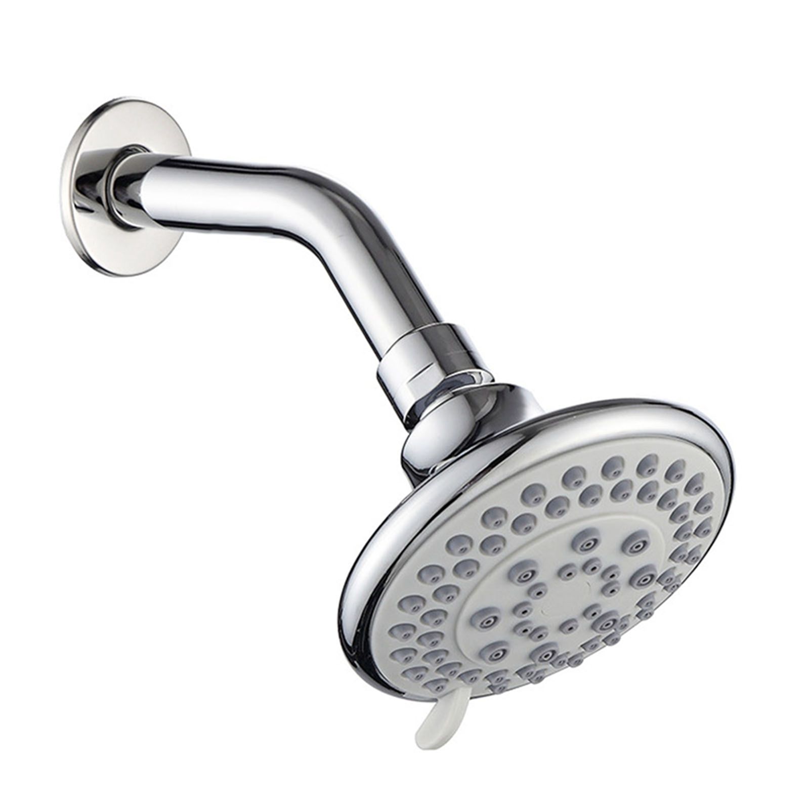 4 Inch Shower Head Plastic Round Wall Mounted Rain Showerhead for Bathroom Shower Accessories