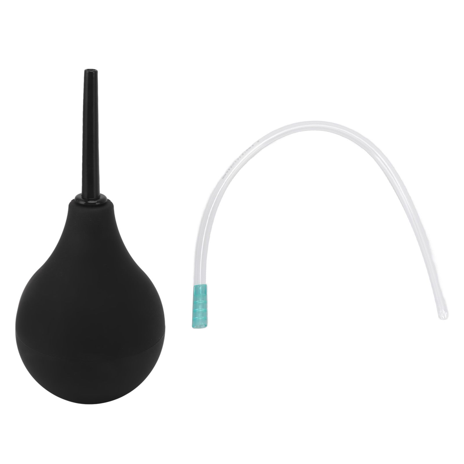 Enema Bulb Kit Silicone Douche Bulb with Single Use Hose Women Enemator Astriction Anal Cleaner Black 160ml