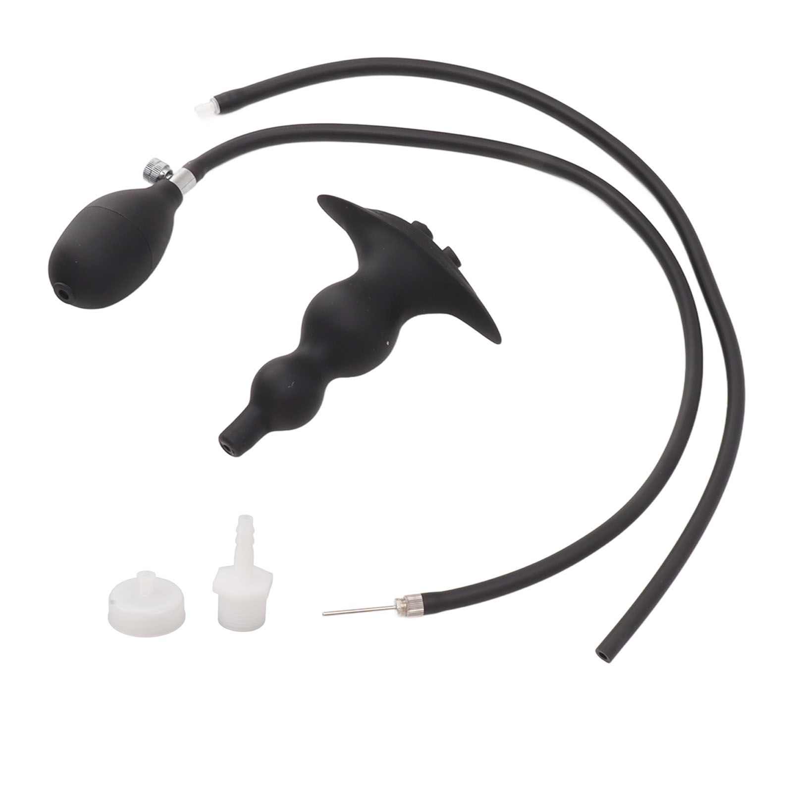 Silicone Enema Bulb Kit Inflatable Soft Flexible Clean Anal Douche Enema Kit for Women Men Beginner Health Style 1