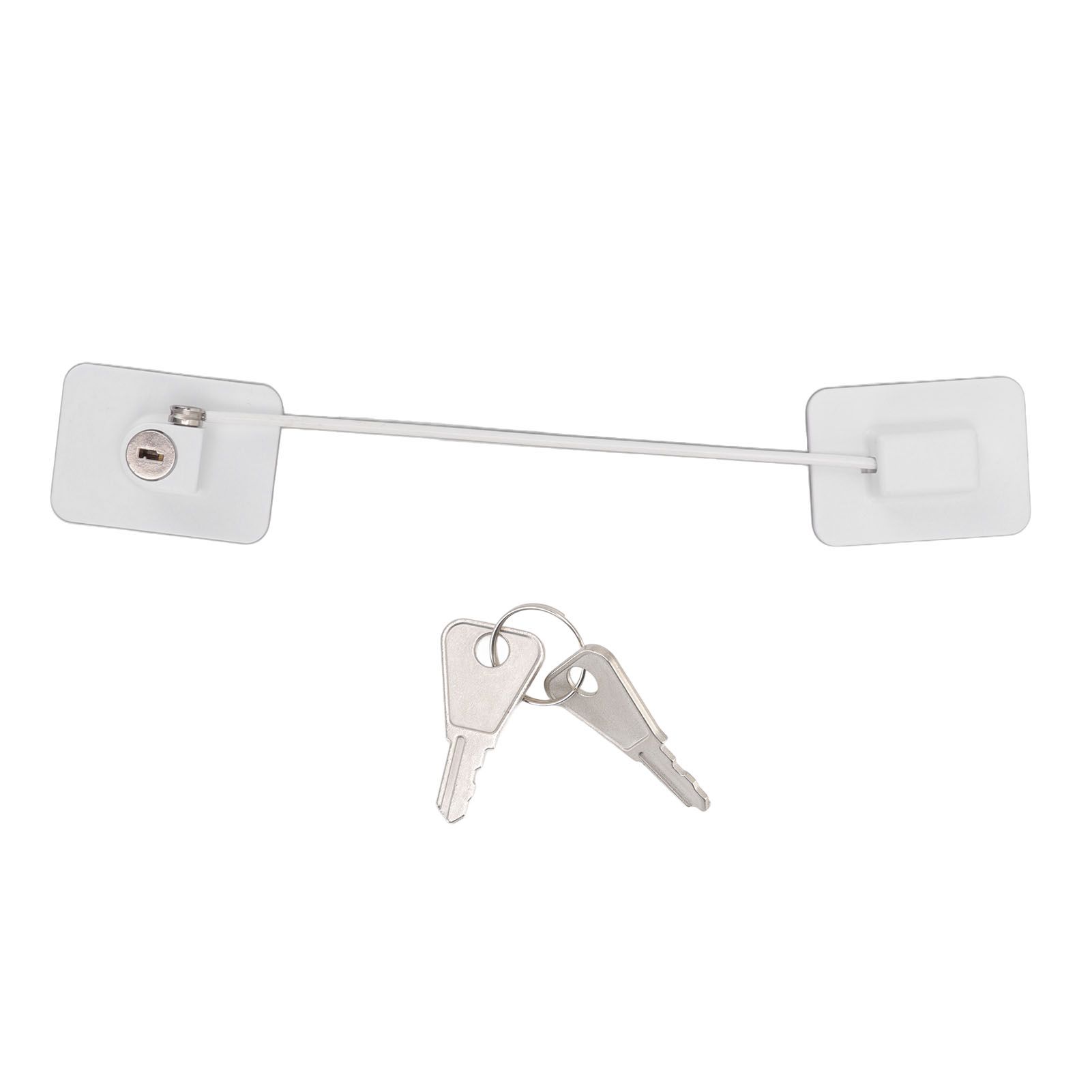 Refrigerator Lock White Childproof Freezer Lock Child Safety Cabinet Drawer Lock with 2 Keys