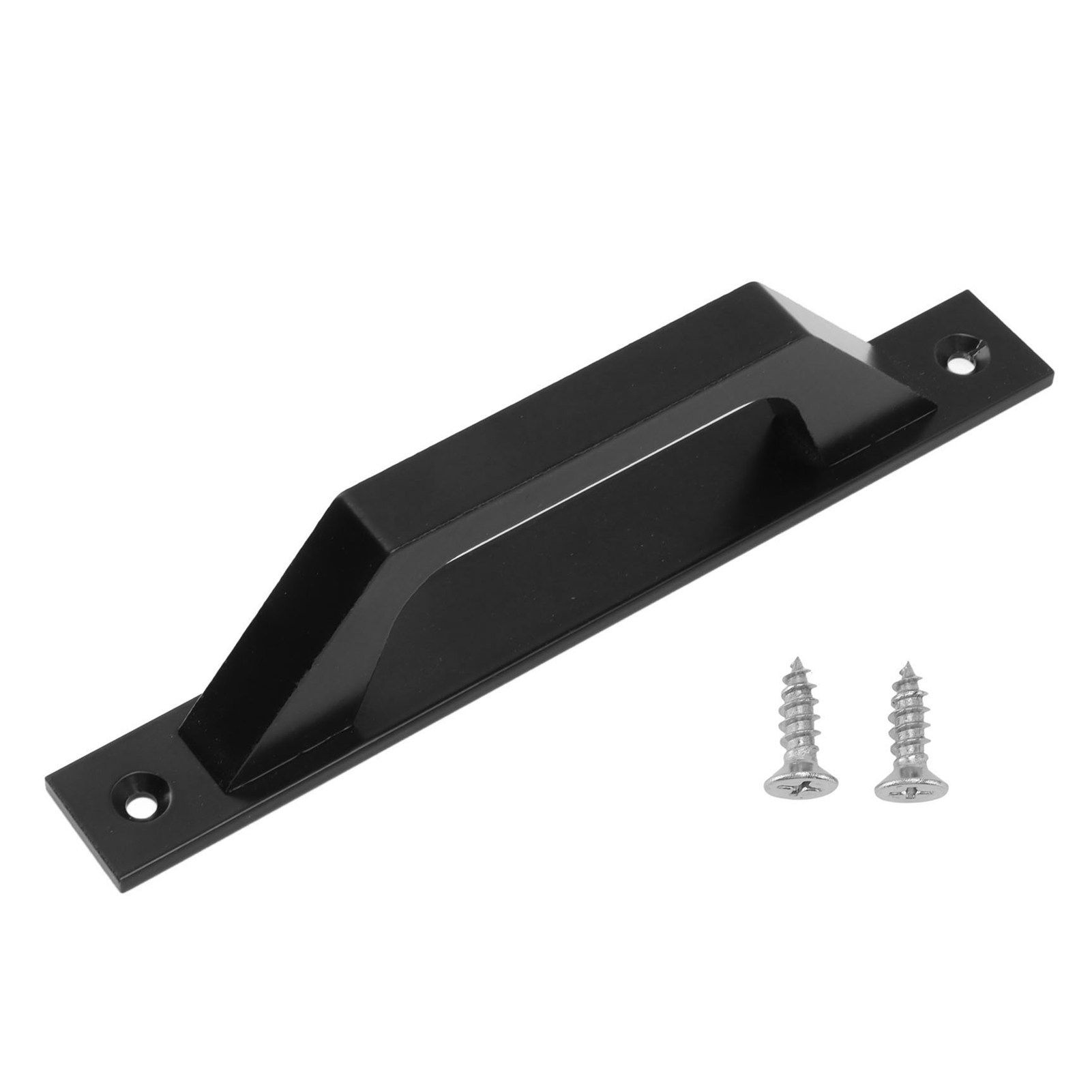 Sliding Door Handle Metal Electroplating Cabinet Barn Door Pull Handle with Mounting Screws Black