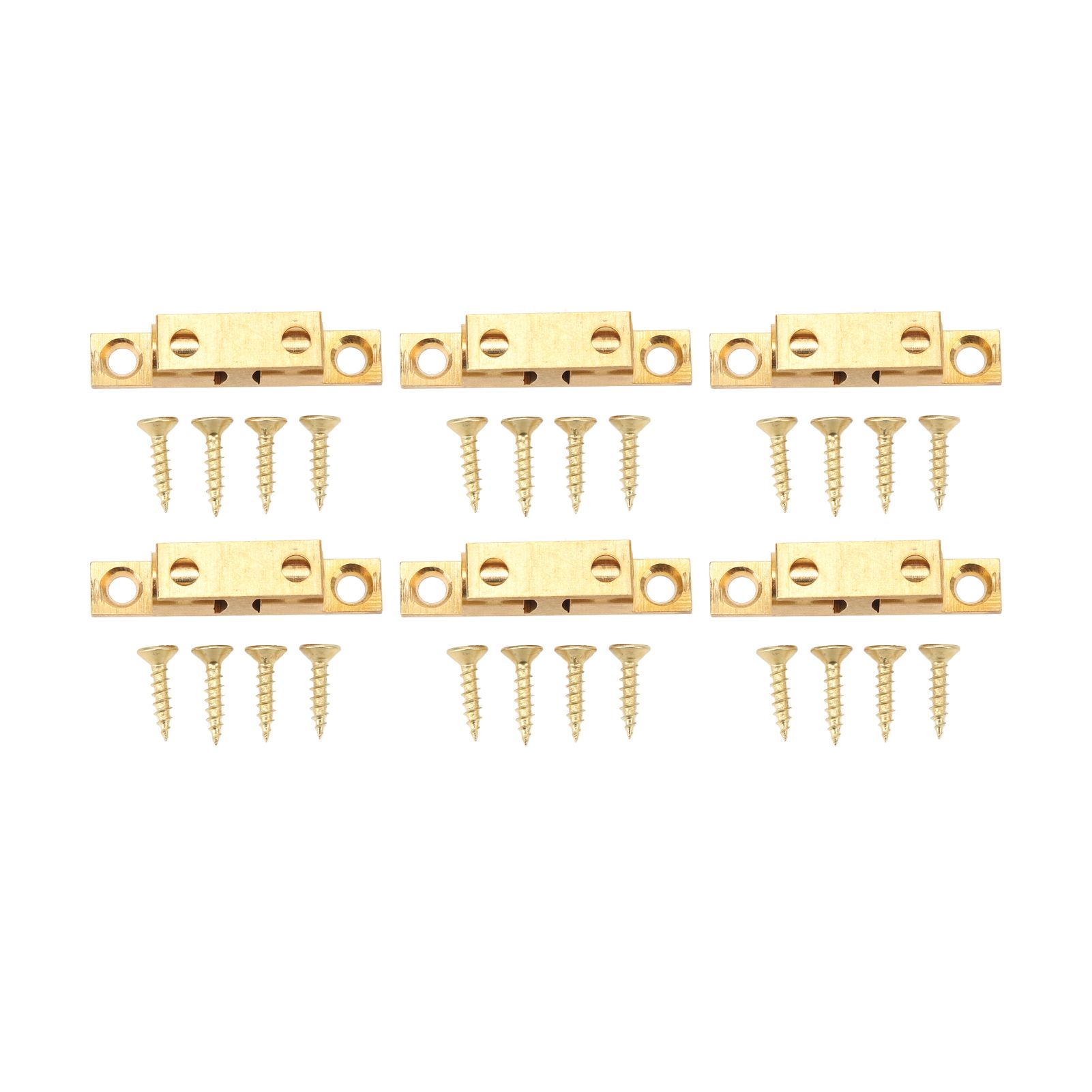 6 Set Cabinet Door Catch Brass Cabinet Door Closet Ball Tension Catch Latch with Gold Screw for Most Cabinets 60mm / 2.4in