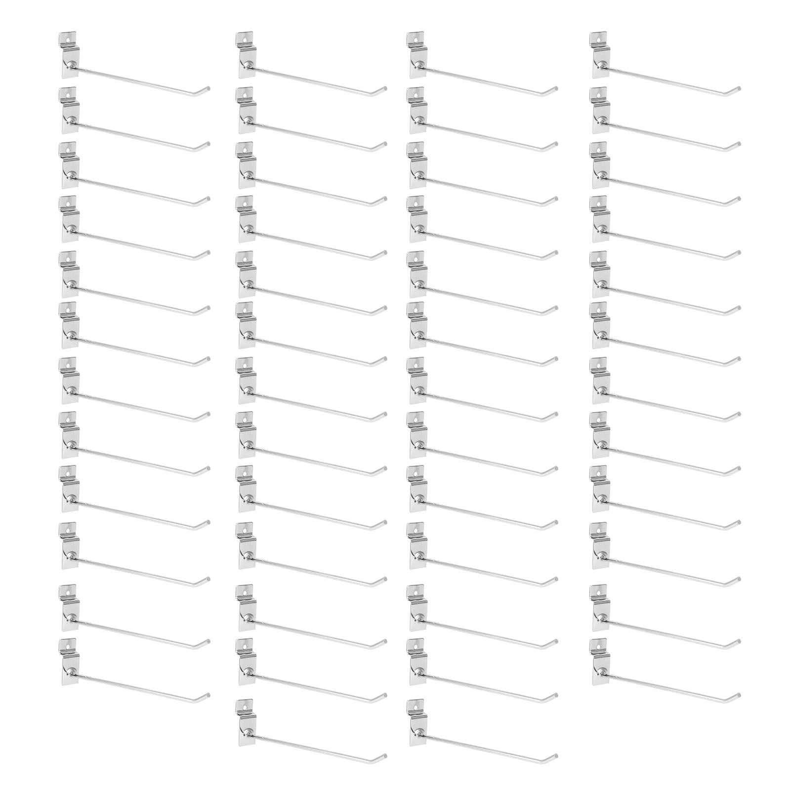 50Pcs Supermarket Shelf Hook Iron Strong Wear Resistant Flat Tip Peg Board Hook Slatwall Hanger