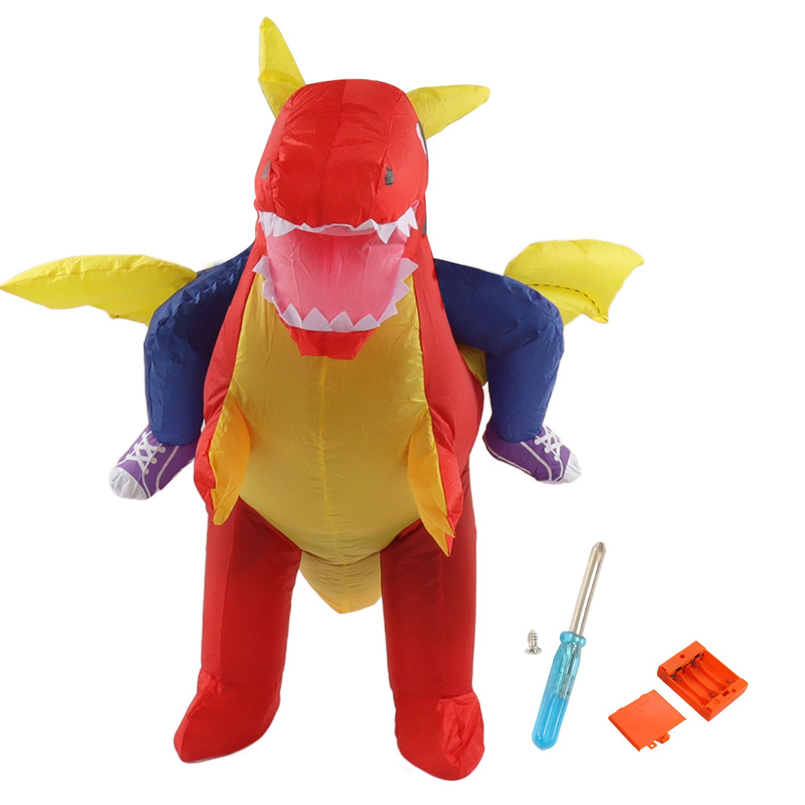 Inflatable Costume Dinosaur Riding Funny Costume Riding Blow Up Costume For Indoor Outdoor Adult 150‑190cm