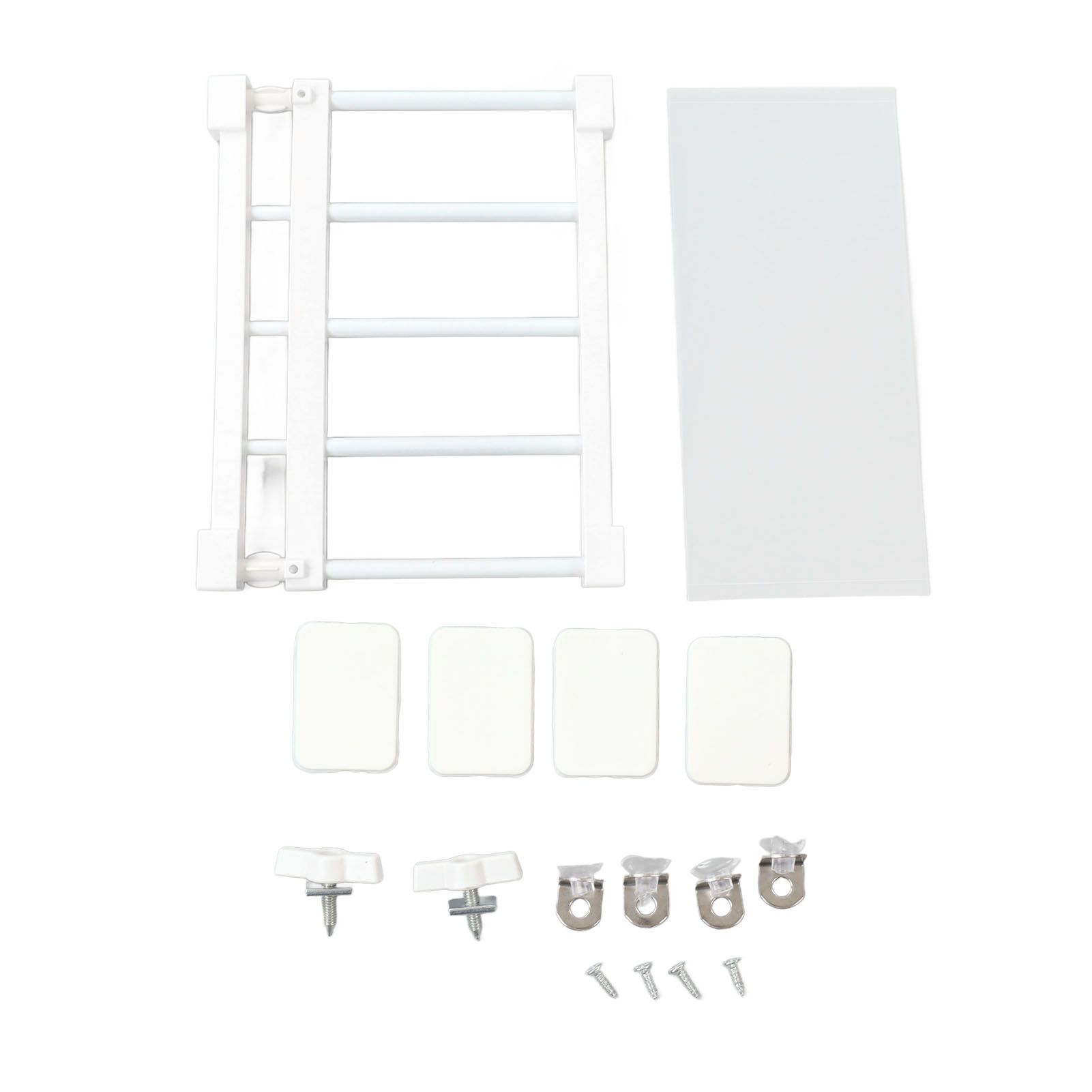 Tension Rod Shelf 14.2 Inch Width Nail Free Expandable Storage Rack for Cabinet Wardrobe 38 to 55cm /15 to 21.7in
