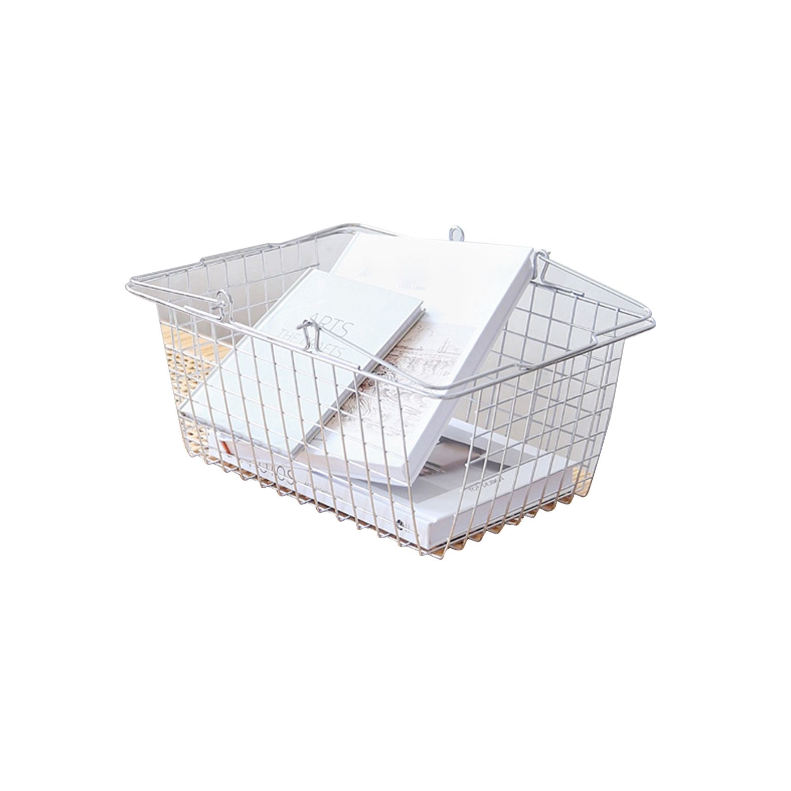 Storage Basket Convenient High Load Bearing Capacity for Bedroom Kitchen Dormitory Supplies Hand Storage Basket