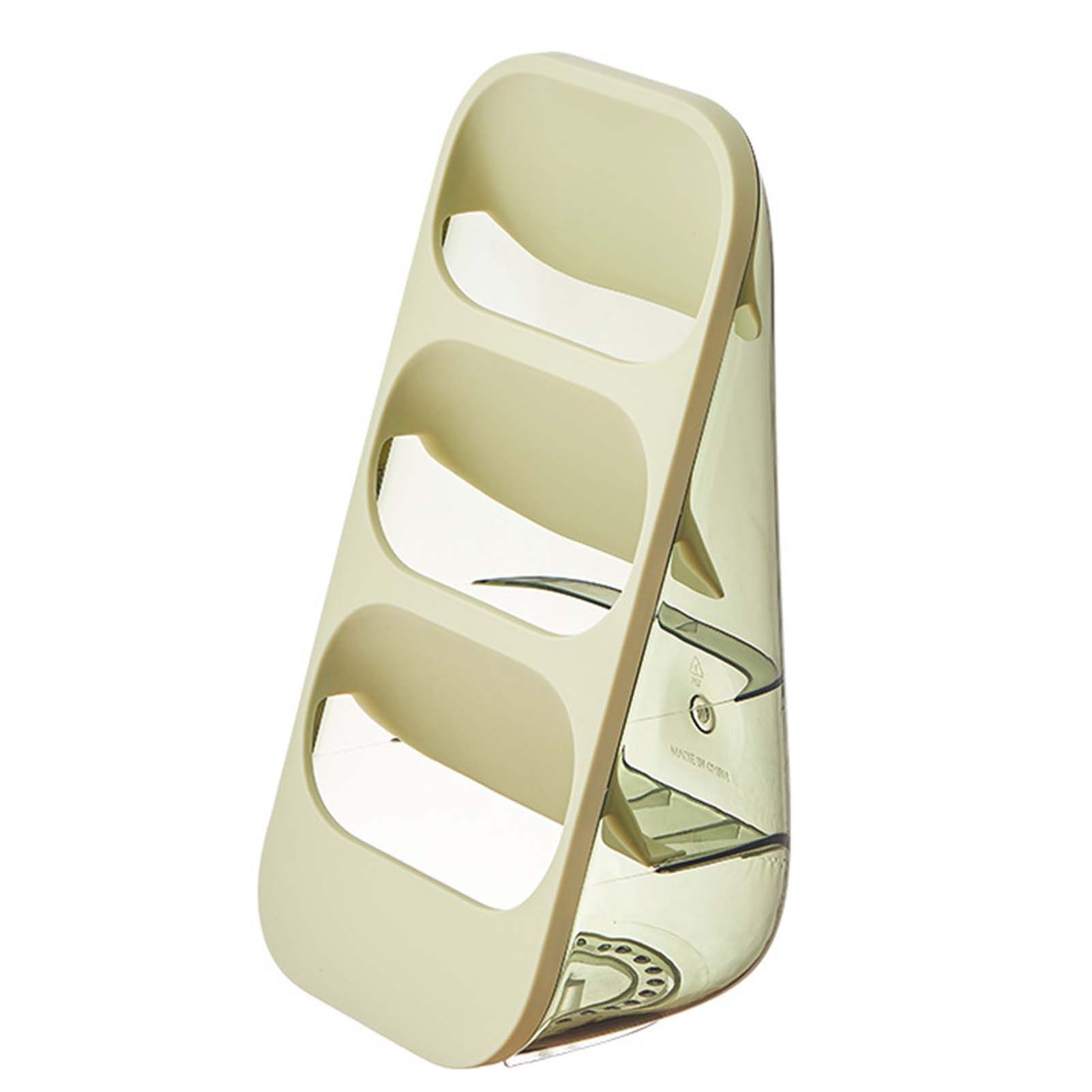 3 Layer Chopsticks Knife Storage Rack Holder Waterproof Knife Storage Drainage Bracket Container Green