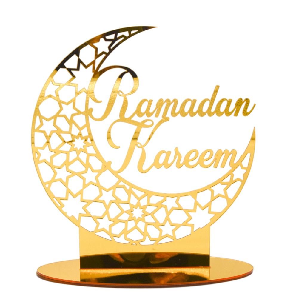 Eid Mubarak Acrylic Ornament Ramadan Decorations for Home Muslim Party Supplies Eid Ramadan Gifts