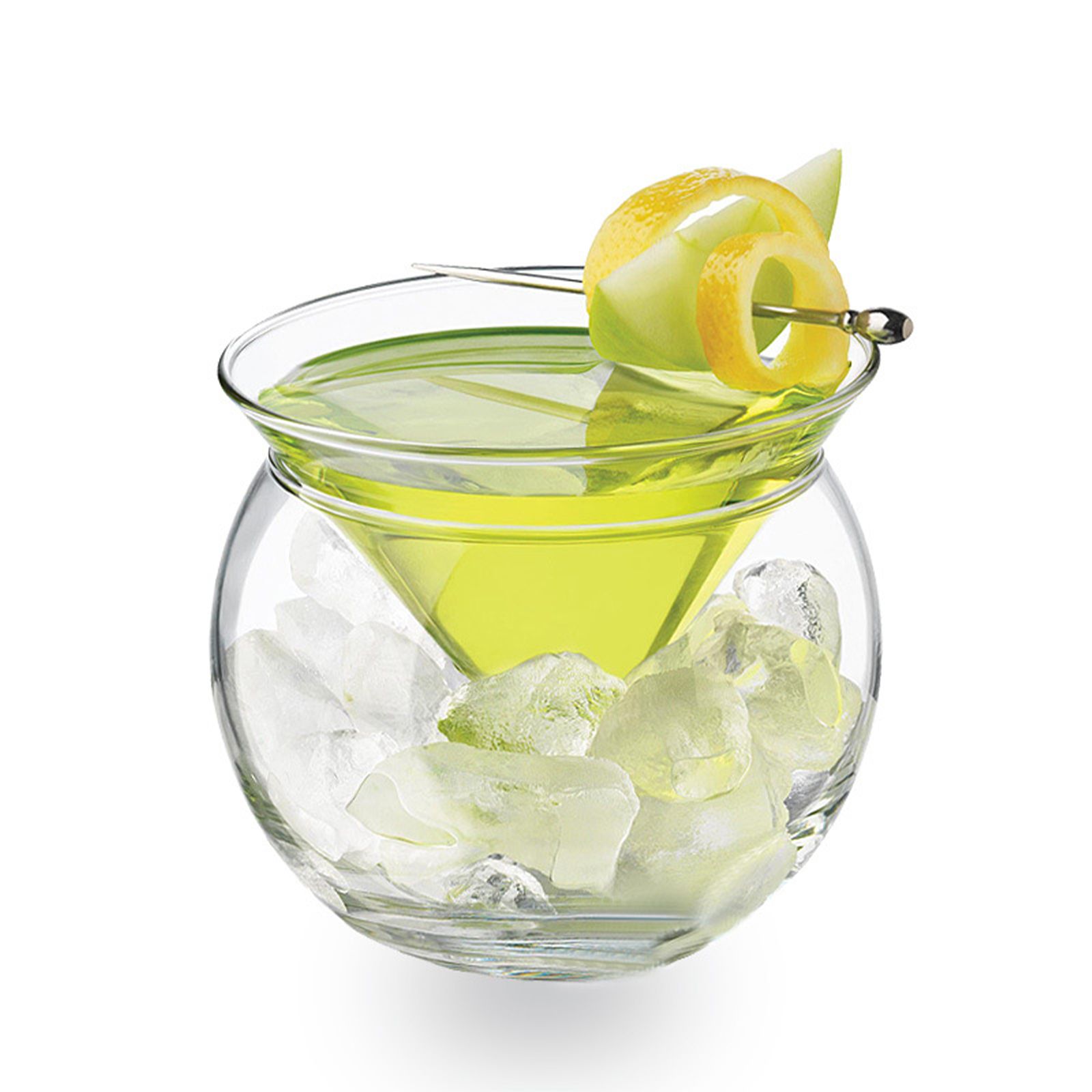 2pcs Martini Glass Round Base Cocktail Glasses Cup For Party 260ml