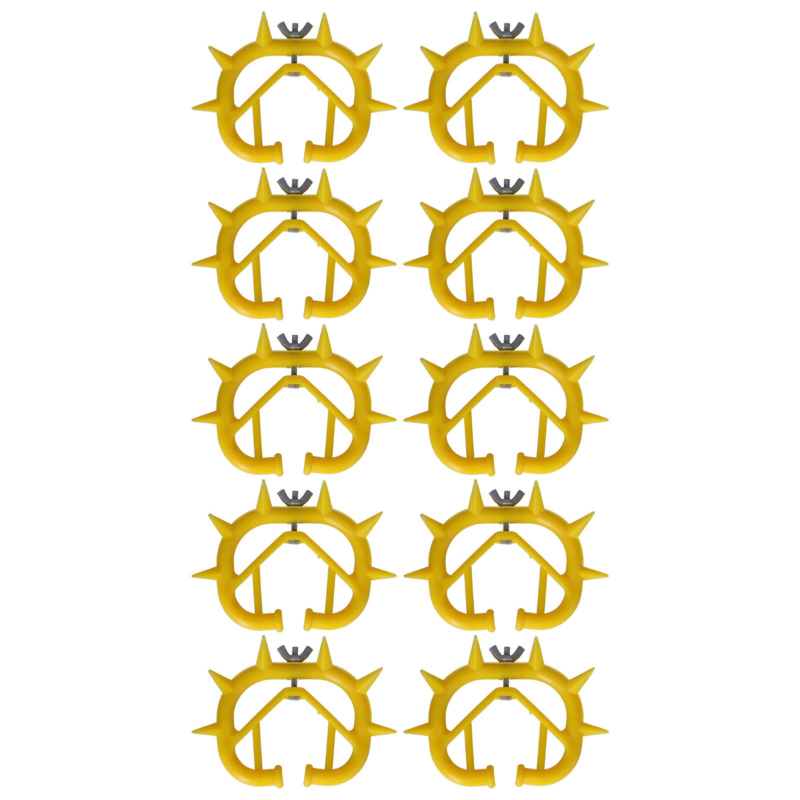 10pcs Cow Nose Thorn Thick Plastic Prevent Milk Sucking Calf Weaner for Farm LivestockYellow