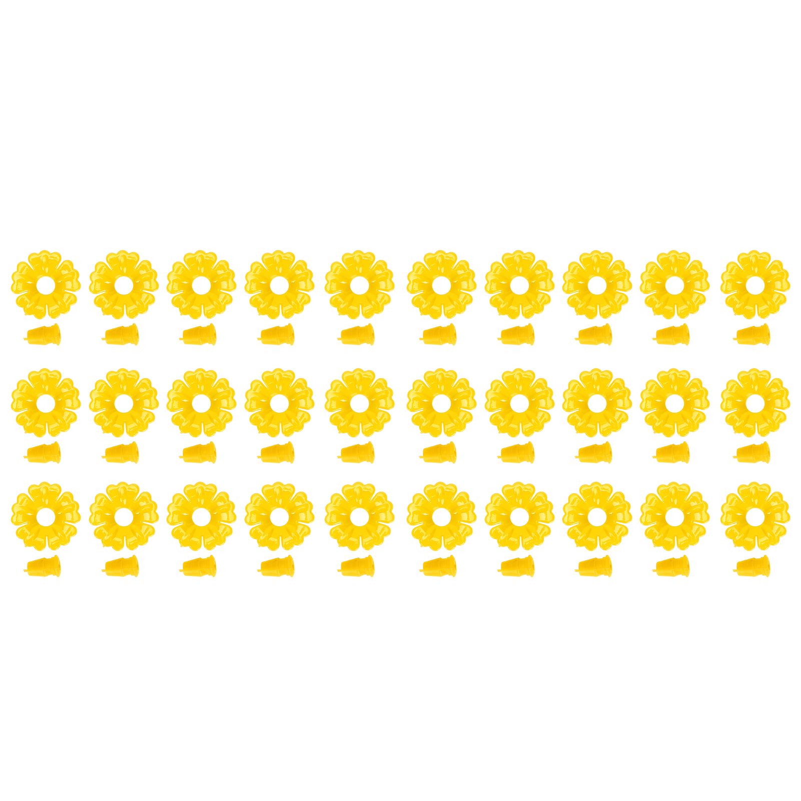 30 Set Hummingbird Feeder Flowers Hanging Bird Feeding Ports Replacement Parts Garden SuppliesYellow