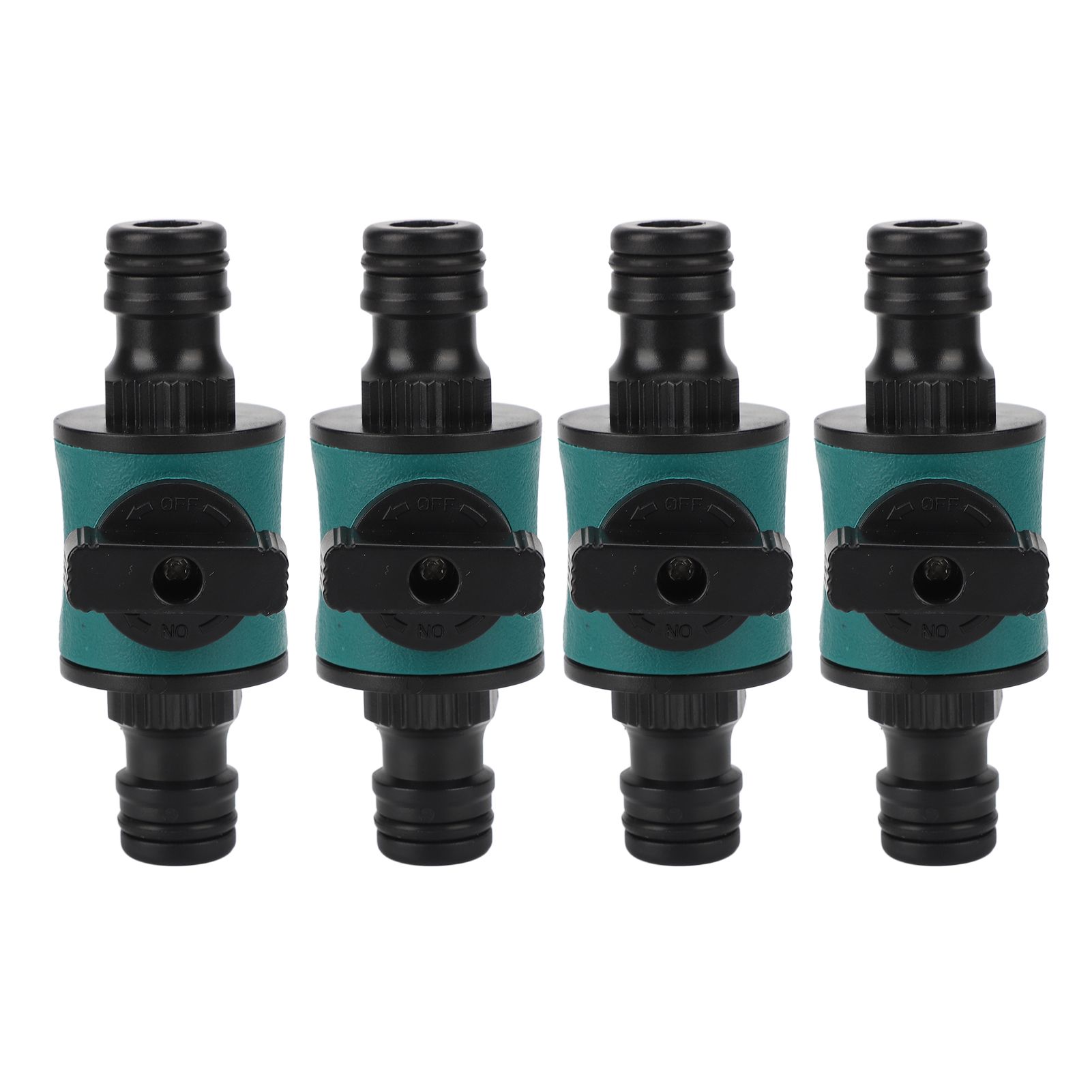 4pcs Hose Quick Connector Plastic Leakage Proof Dual Head Garden Hose Adapter for Irrigation System