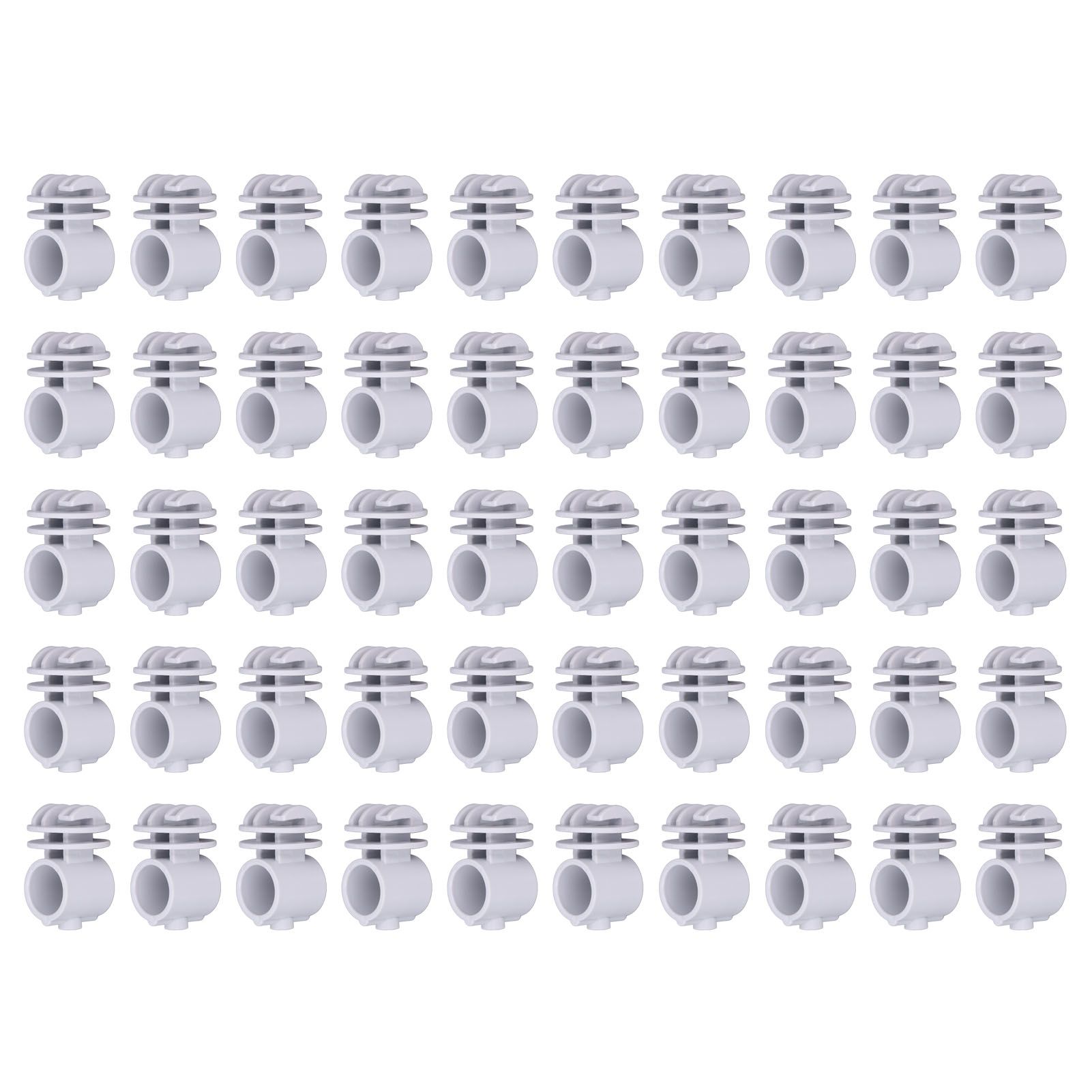 50 Pcs/set 2.1CM Insulator Screws Pulse Grid System Accessories for Electronic Fence Bearing Rod Gray