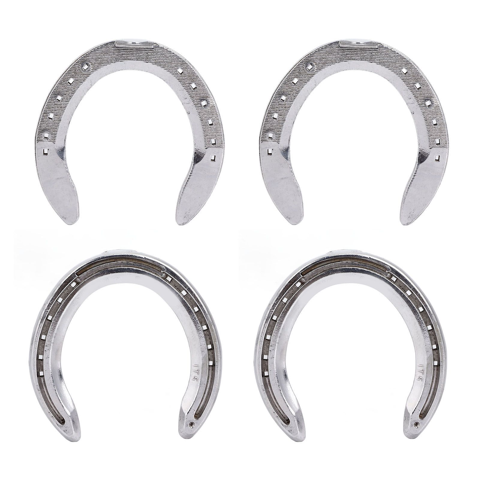 4pcs Horseshoes Aluminum Alloy Light Weight Reliable Practical Horse Riding Accessory for Racecourse Farm No. 5