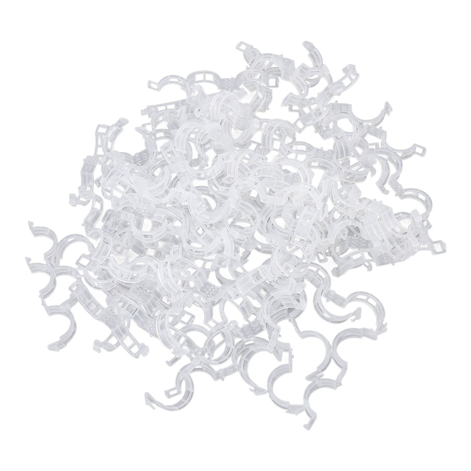 300Pcs Plastic Tomato Clips Good Fixation Support Reusable Plant Support Clips for Various Vegetables Flowers 50 Pcs/ Pack