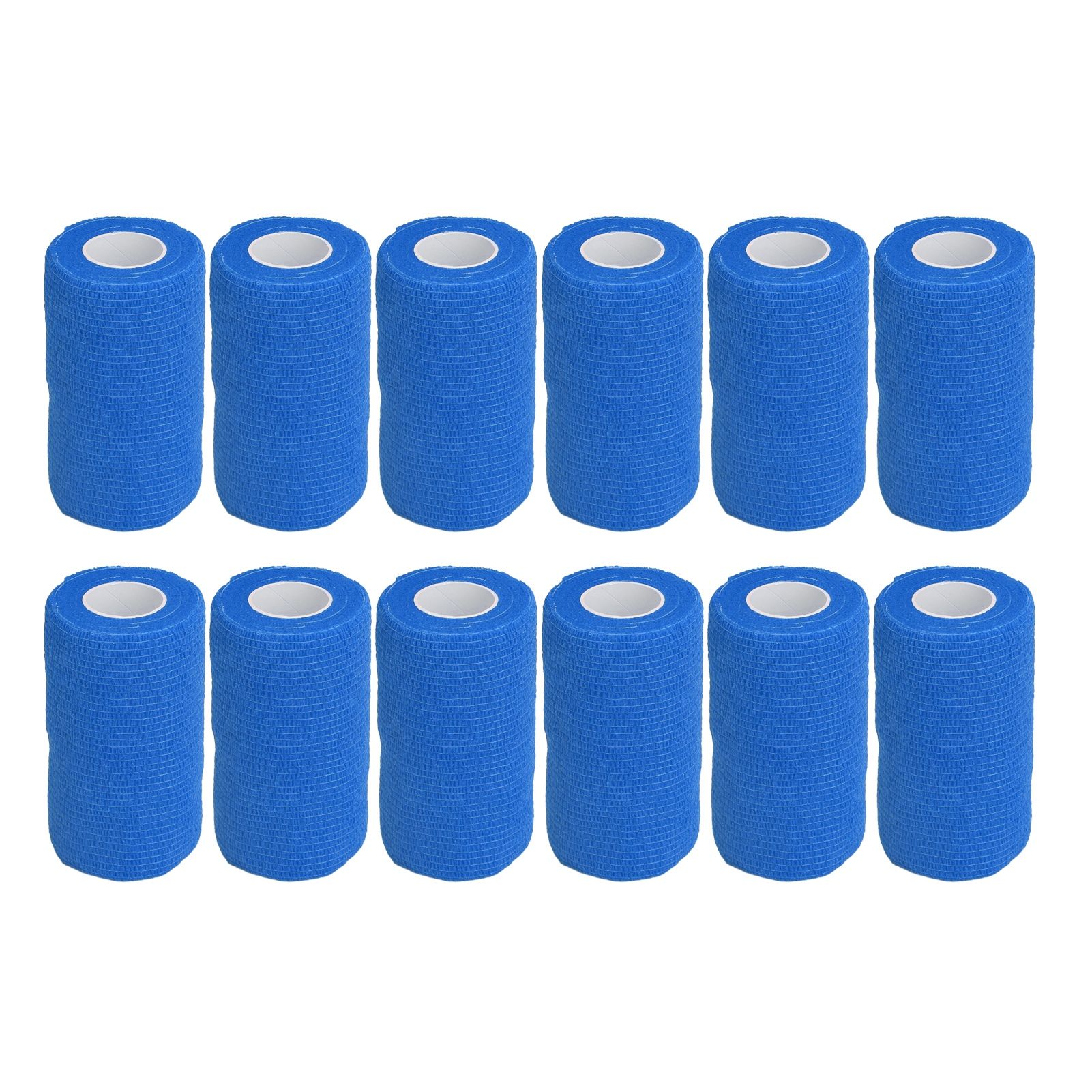 12Pcs Bandage Wrap Natural Latex Elastic Self Adhesive Wrap for Cows Dogs Horses 10cm Blue
