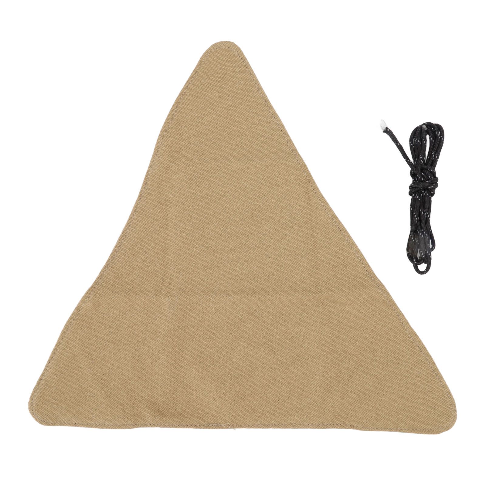 Tripod Stool Cloth Portable Foldable Triangle Stool Cloth Handcraft Anti Scratch Canvas Camping Stool Cloth for Fishing Khaki