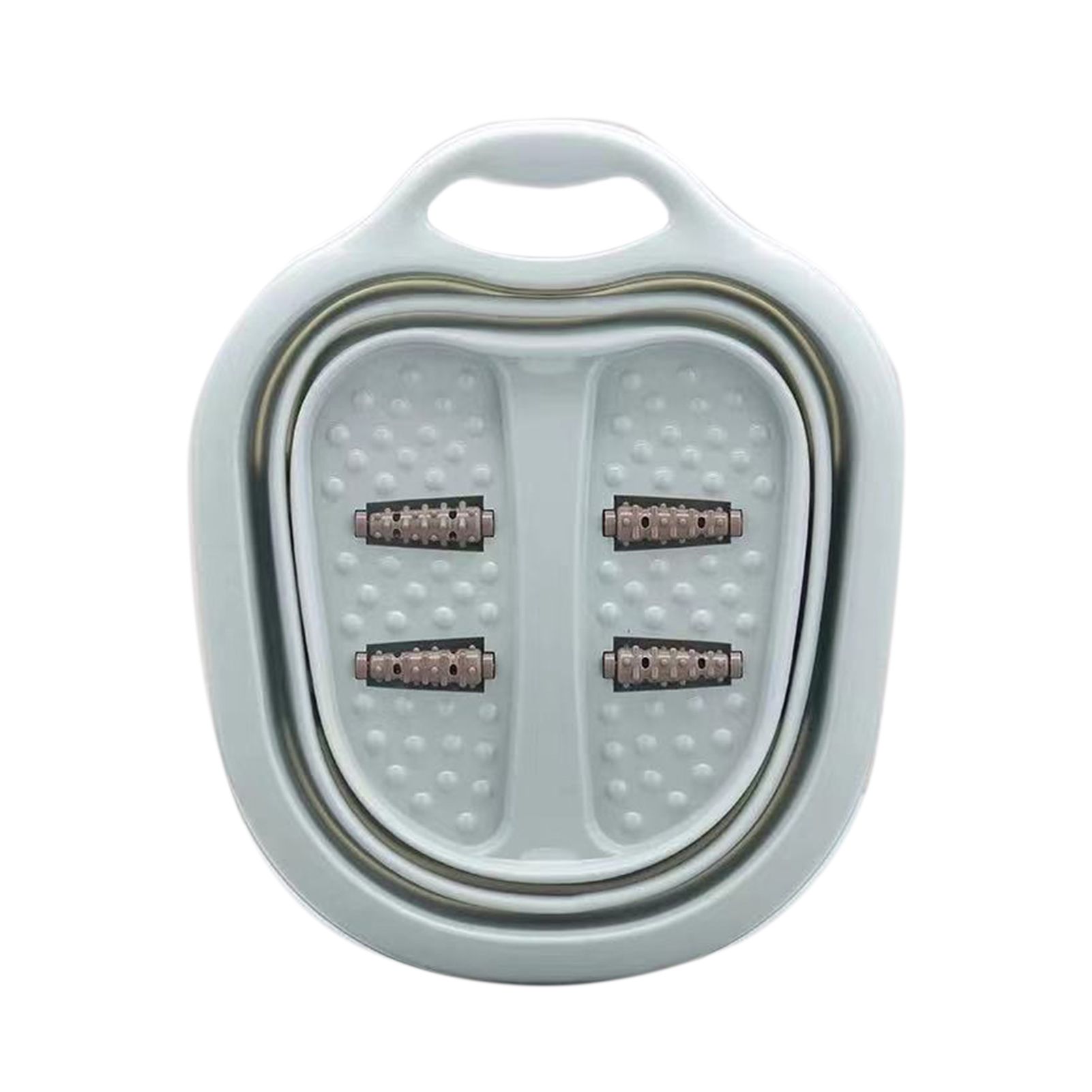 Foot Soaking Bath Basin Foldable Portable Roller Design SPA Massage Bucket for Relieving Feet Pain AchesGreen
