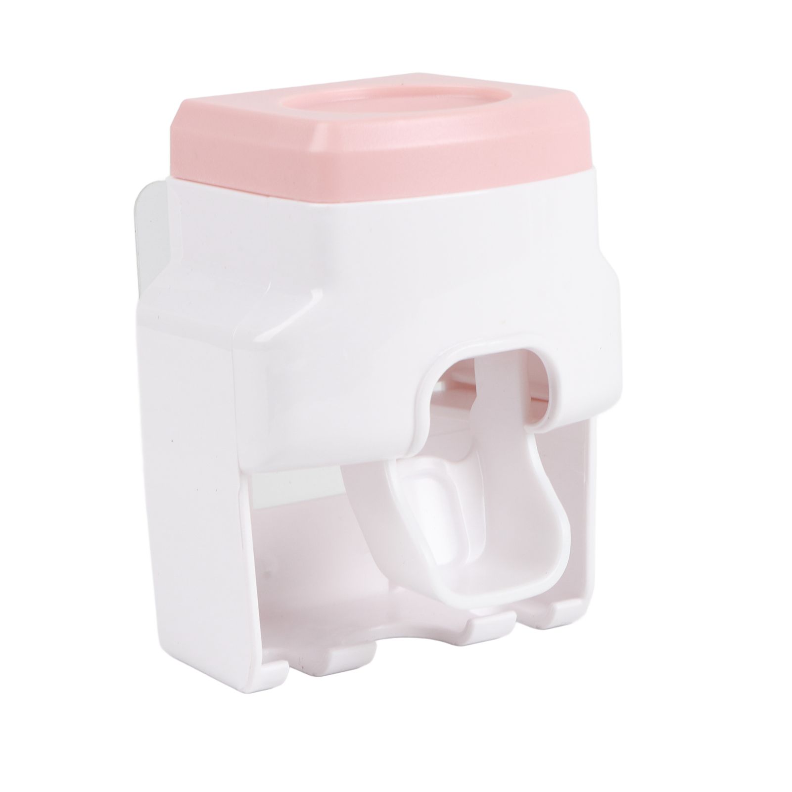 Automatic Toothpaste Dispenser Squeezer with Toothbrush Holder Wall Mounted for Bathroom Adults KidsPink
