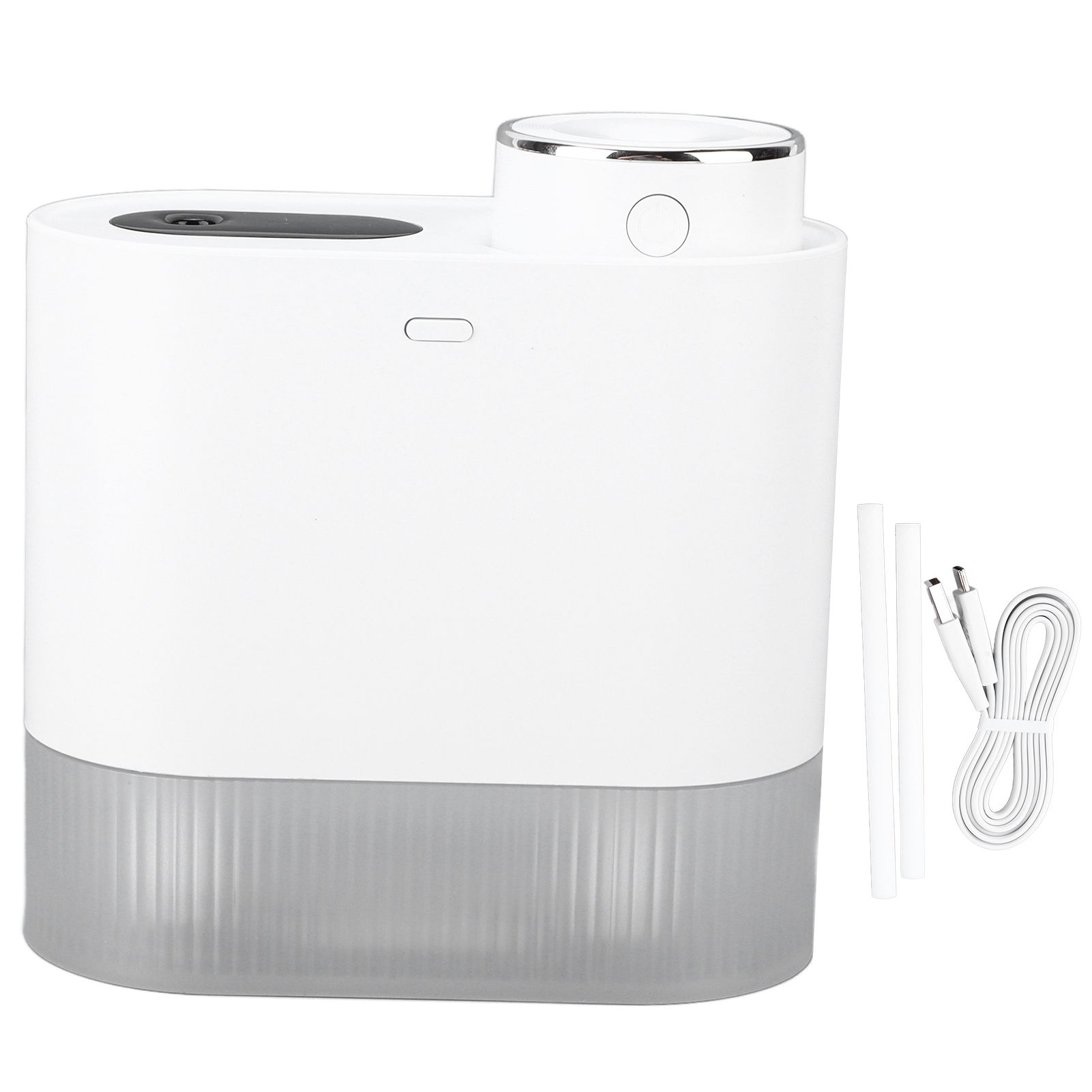 450ml Mini USB Humidifier High Capacity Double Spray Humidifier with Light for Bedroom OfficeWhite