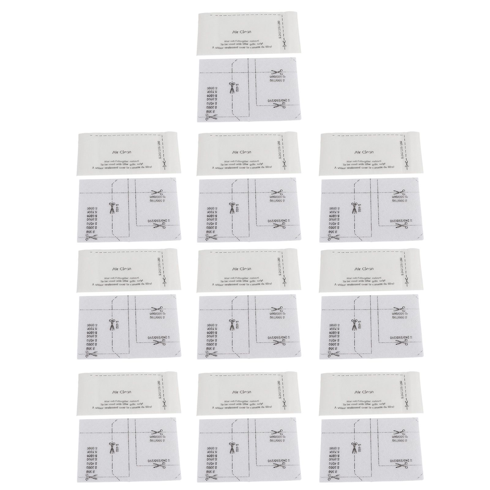 10Set Fiber Filter Screen Kit Vacuum Cleaner Accessories Fit for Miele FJM GN Series White