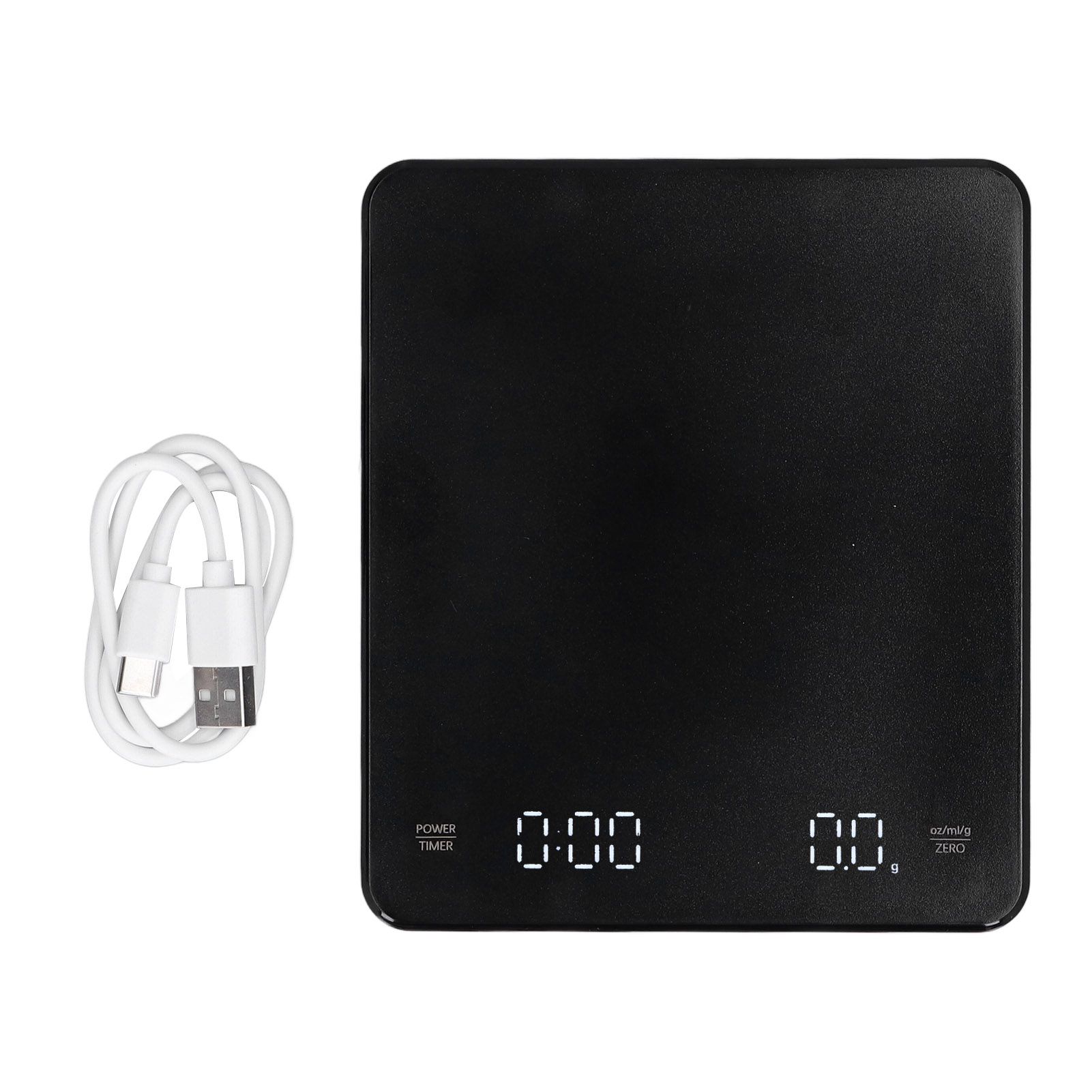 Electronic Coffee Scale LCD Display Switchable G OZ Ml 3kg USB Charging Multifunction High Accuracy Electronic Scale