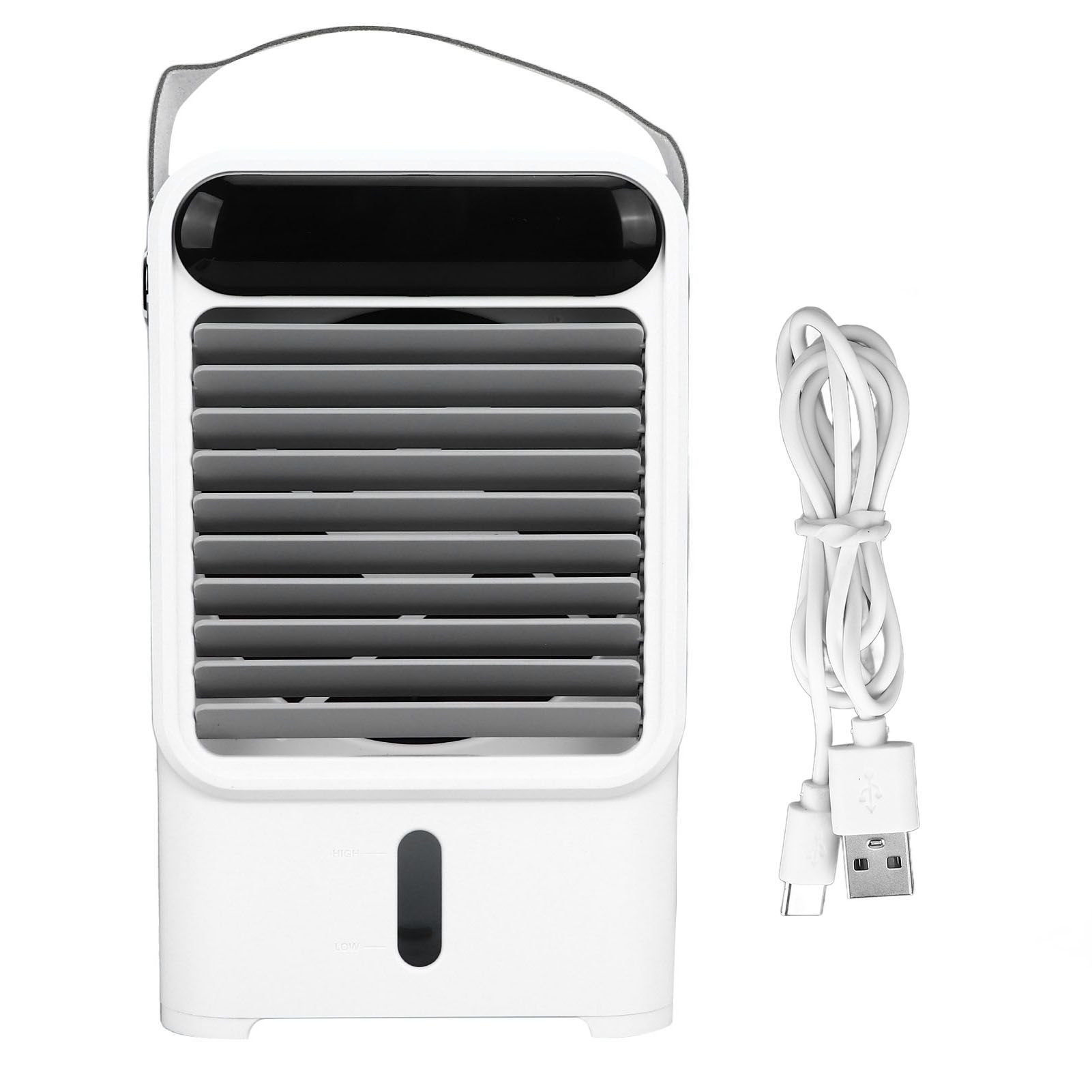Fan Humidifier 500ml USB Powered 6W 2A 5V Air Cooler Three Levels Adjustable Pull Out Design Windowless Air Conditioner