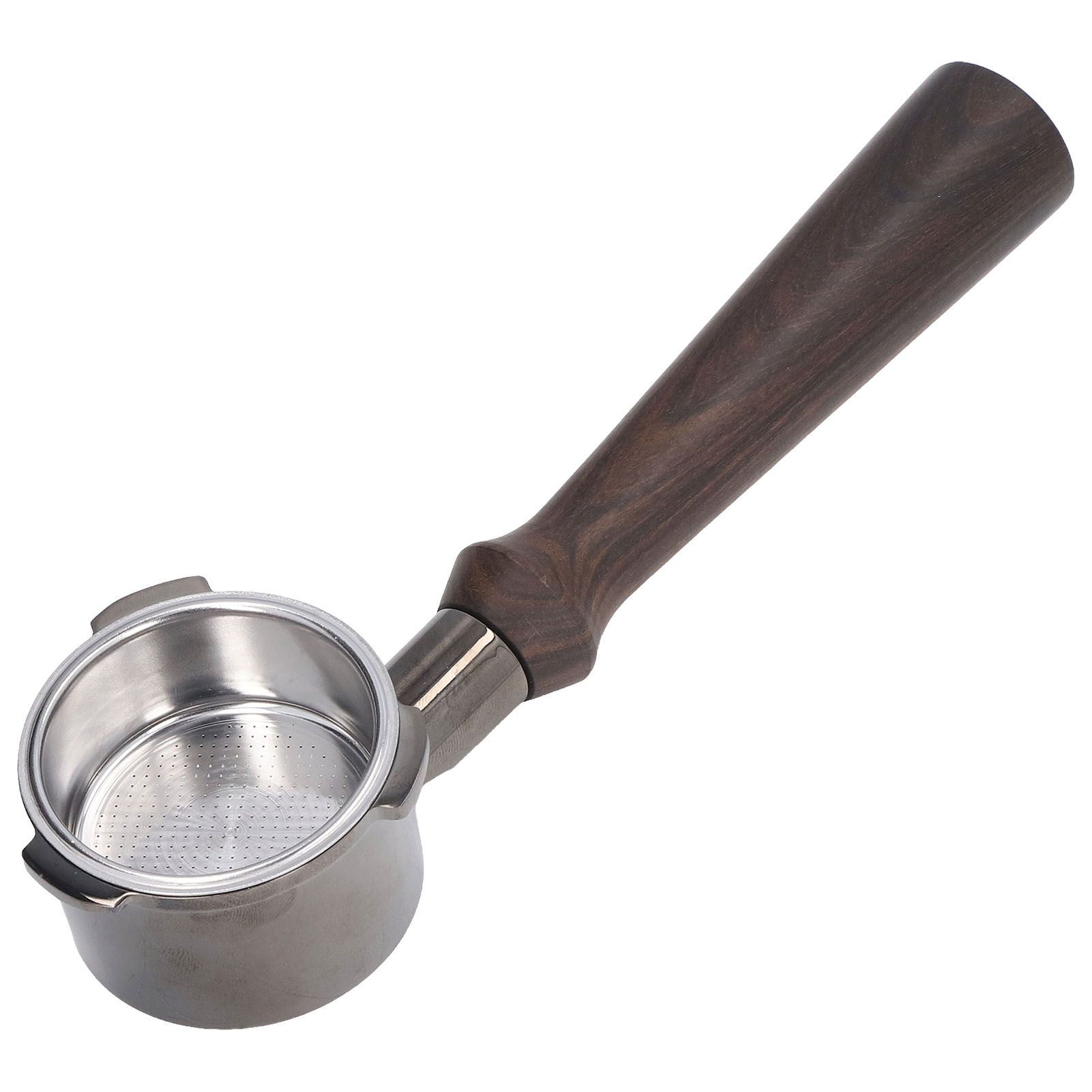 Coffee Portafilter 51mm Ergonomic Black Rosewood Handle Bottomless Zinc Alloy Portafilter for Coffee Machines