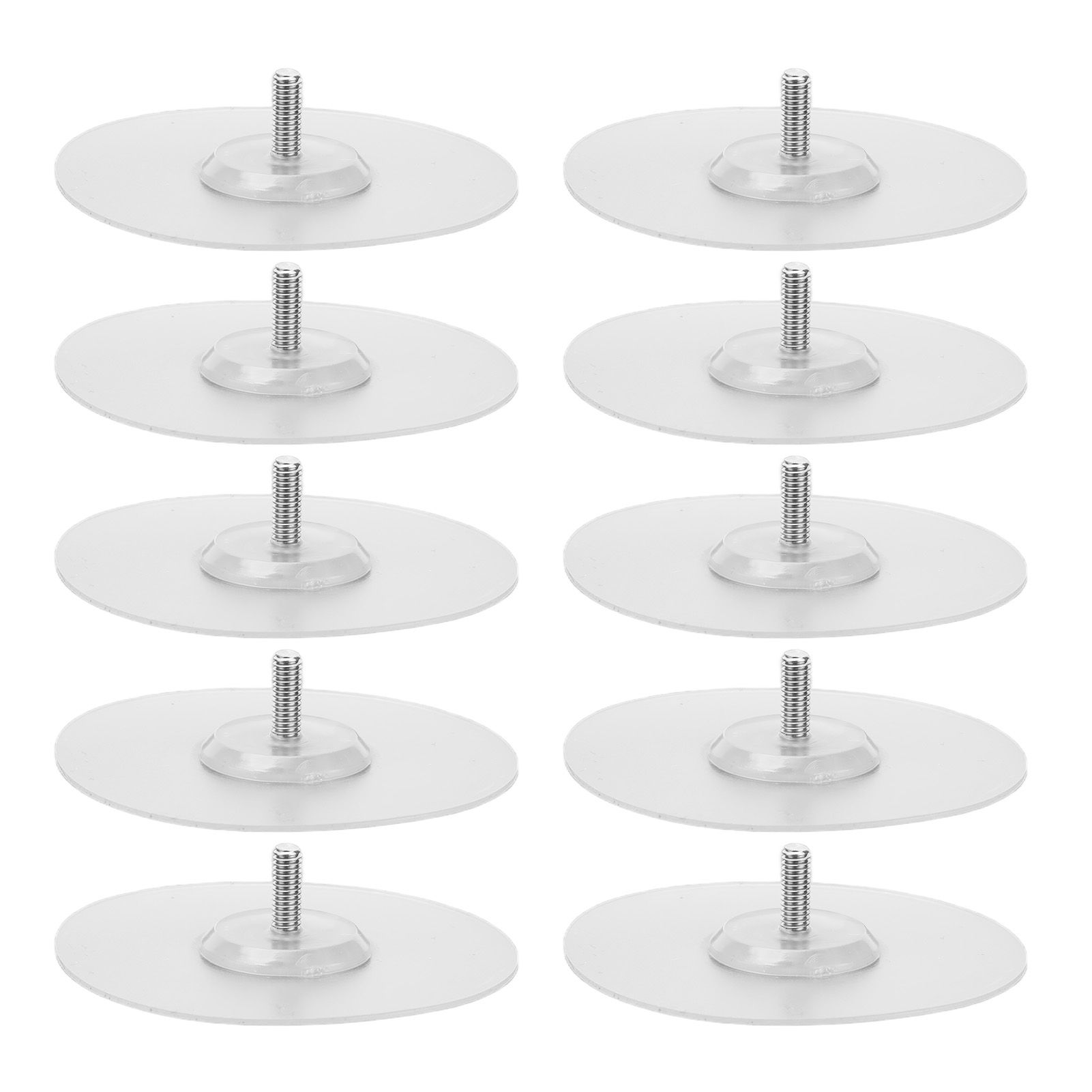 10PCS Strong Adhesive Disc Punch Free Waterproof Silicone Sticky Plate for Handle Clothes Hook Connection