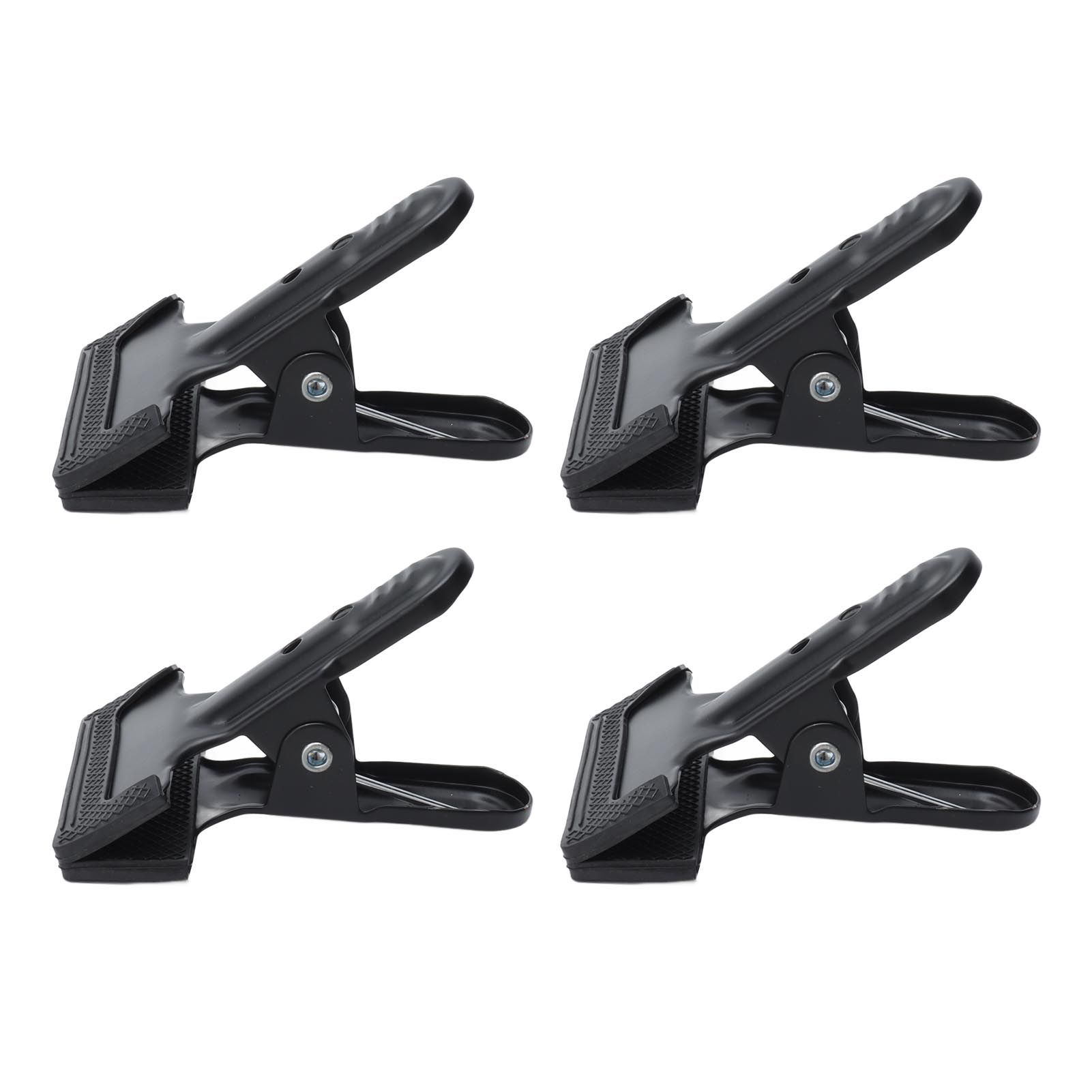 4pcs Woodworking A Clip Heavy Duty Anti Slip Metal Wide Mouth Spring Clamps for Photography Backdrops
