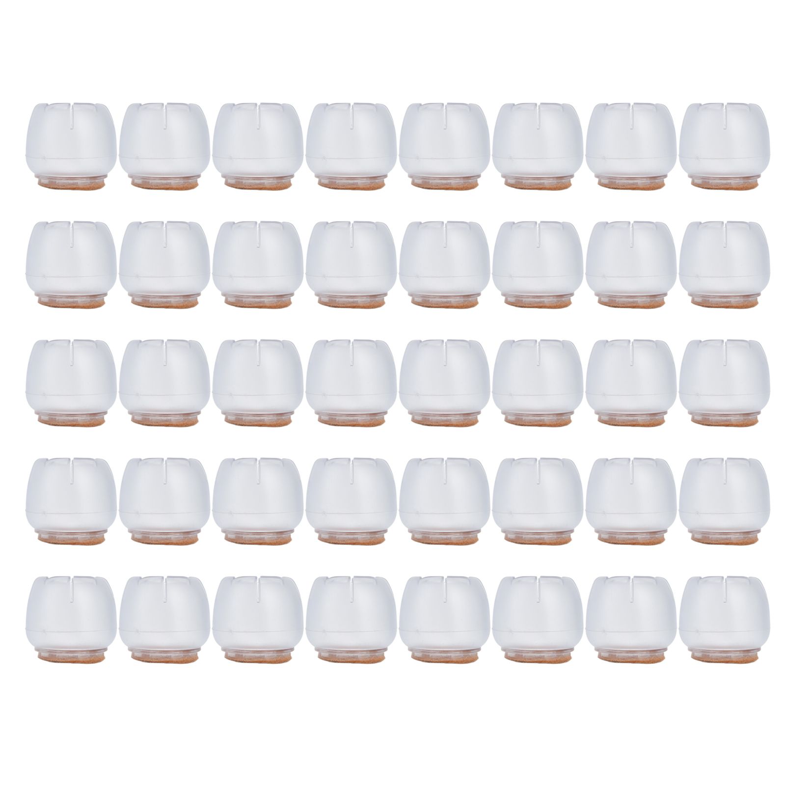 40PCS Chair Leg Protector Thickened Silicone Table Leg Cover Transparent Non Slip Furniture Leg Protector