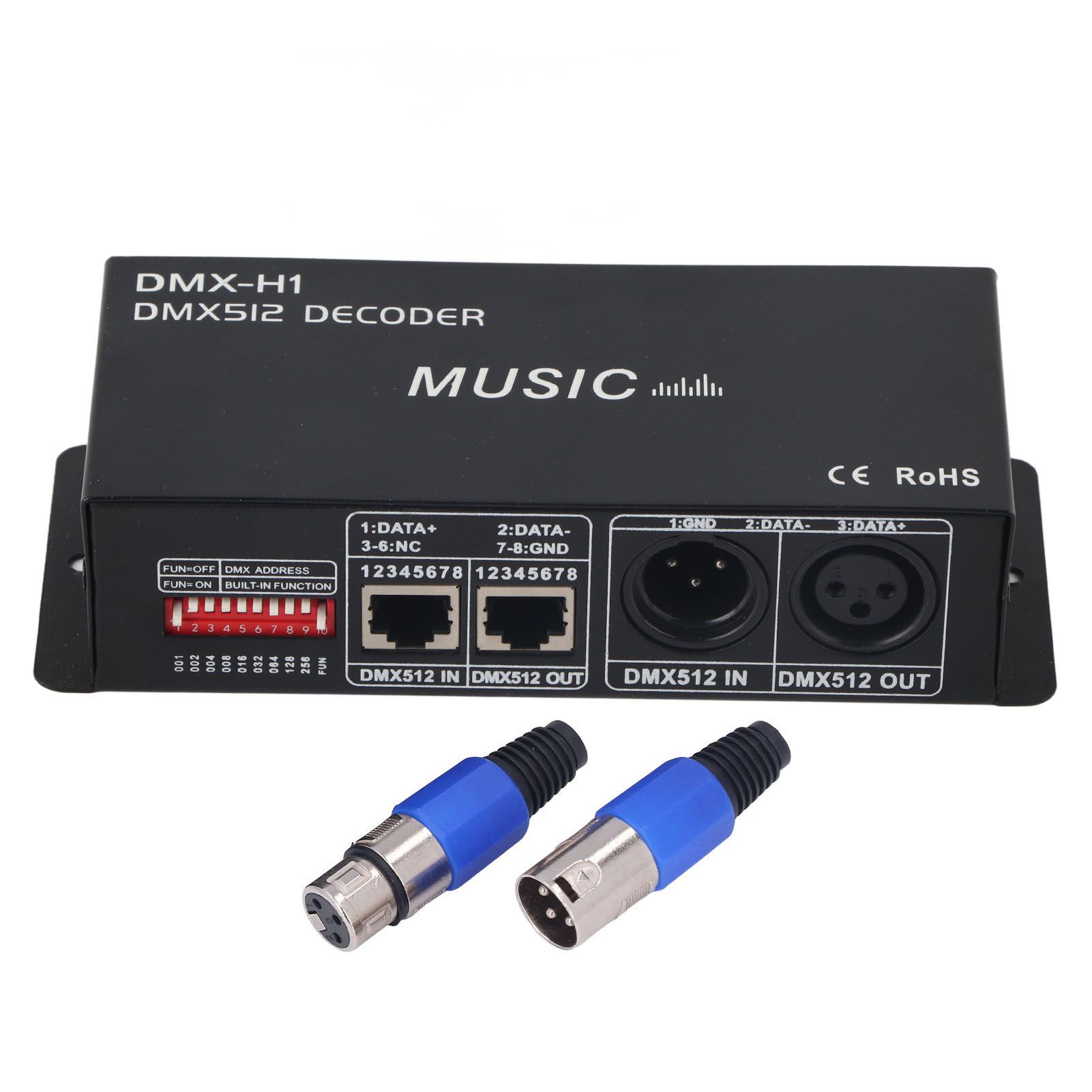 3 Channel DMX Decorder Adjustable RGB Dimming LED Decorder Controller for Bars Hotels Sober Bar4A