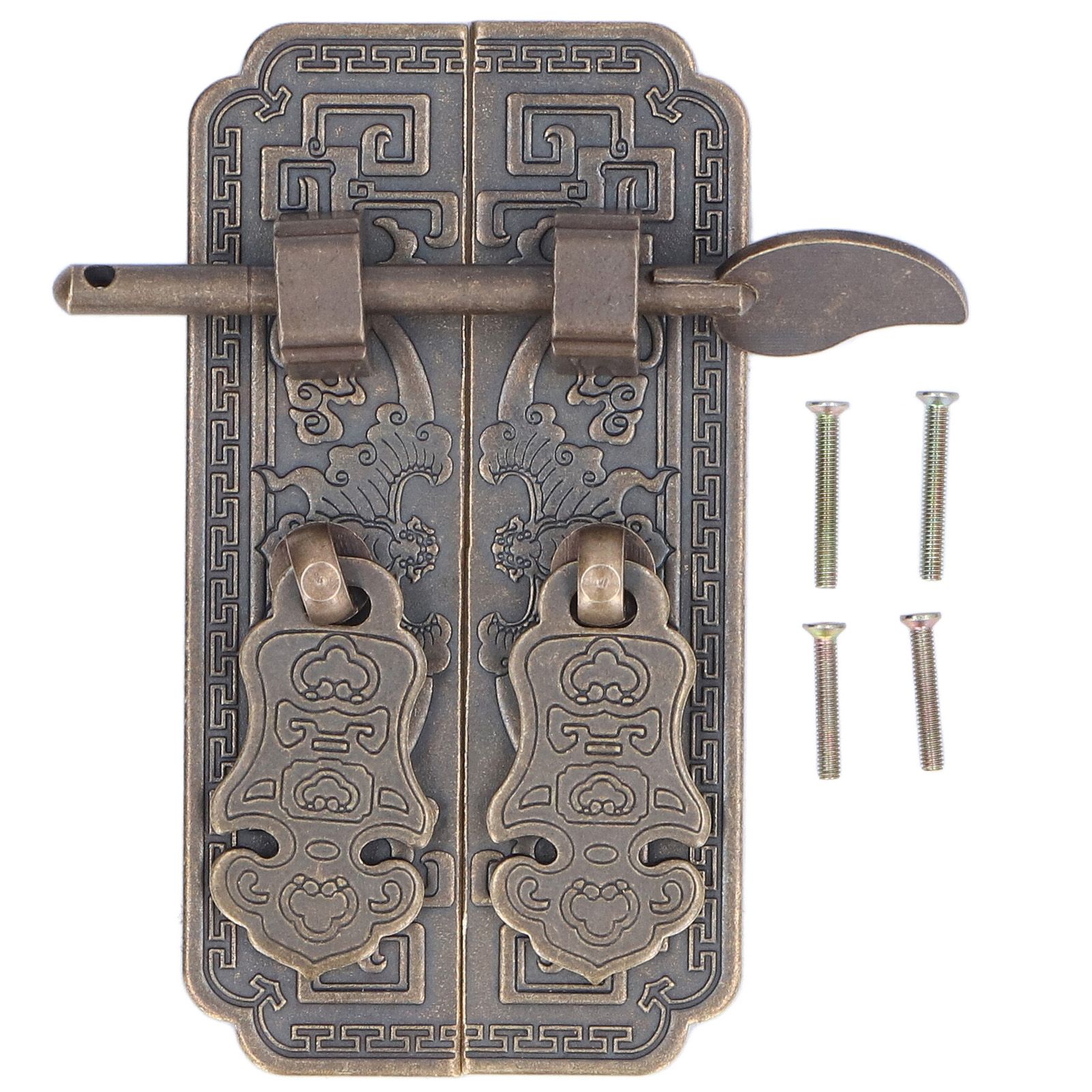 Cabinet Faceplate Brass Material Bronze Auspicious Bat Pattern Retro Chinese Cabinet Handles for Wardrobes