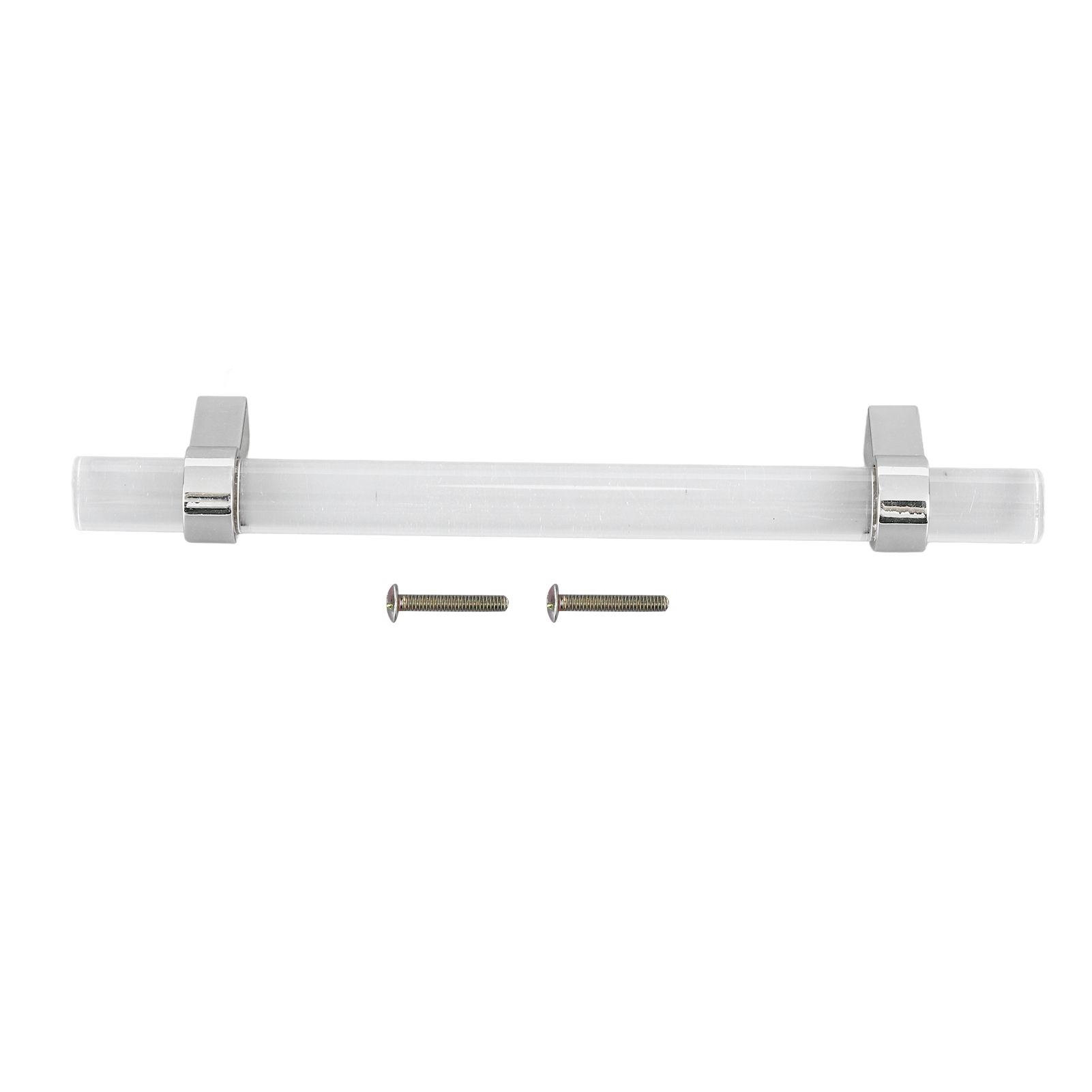 Crystal Acrylic Handle Modern Transparent Drawer Pull Handle for Closets Bookcases Shoe Cabinet Hole Spacing 96 Silver