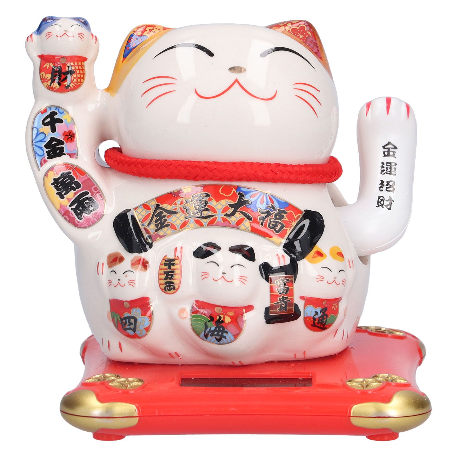 Ceramic Wealth Welcoming Cat Ornament Desktop Fortune Cat Craft for Home Shop Store Business GiftType 3