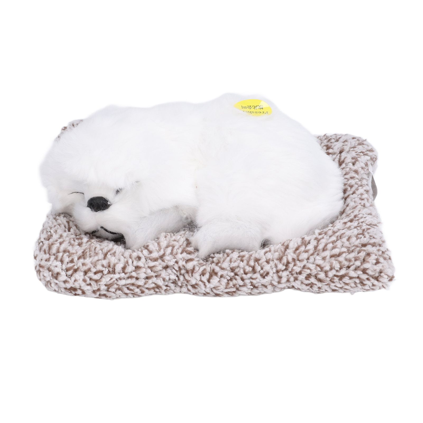 Realistic Sleeping Dog Adorable Sleeping Puppy Children Toys Decorations Gifts for Boys GirlsWhite Pekingese