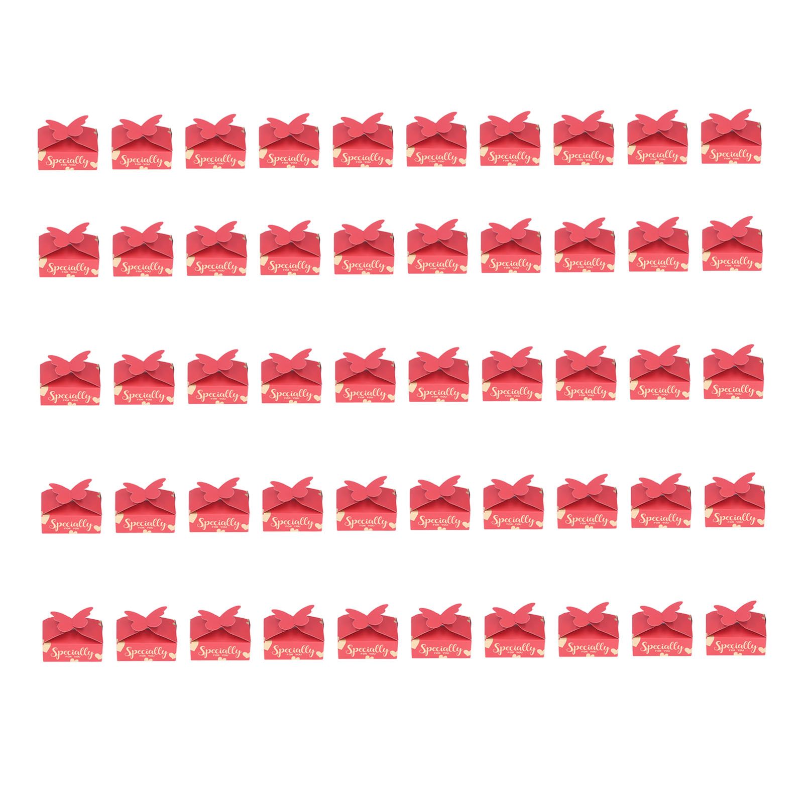 50pcs Favor Boxes Safe Durable Exquisite Lovely Gold Red Compact Portable Wedding Bags for Parties Birthdays