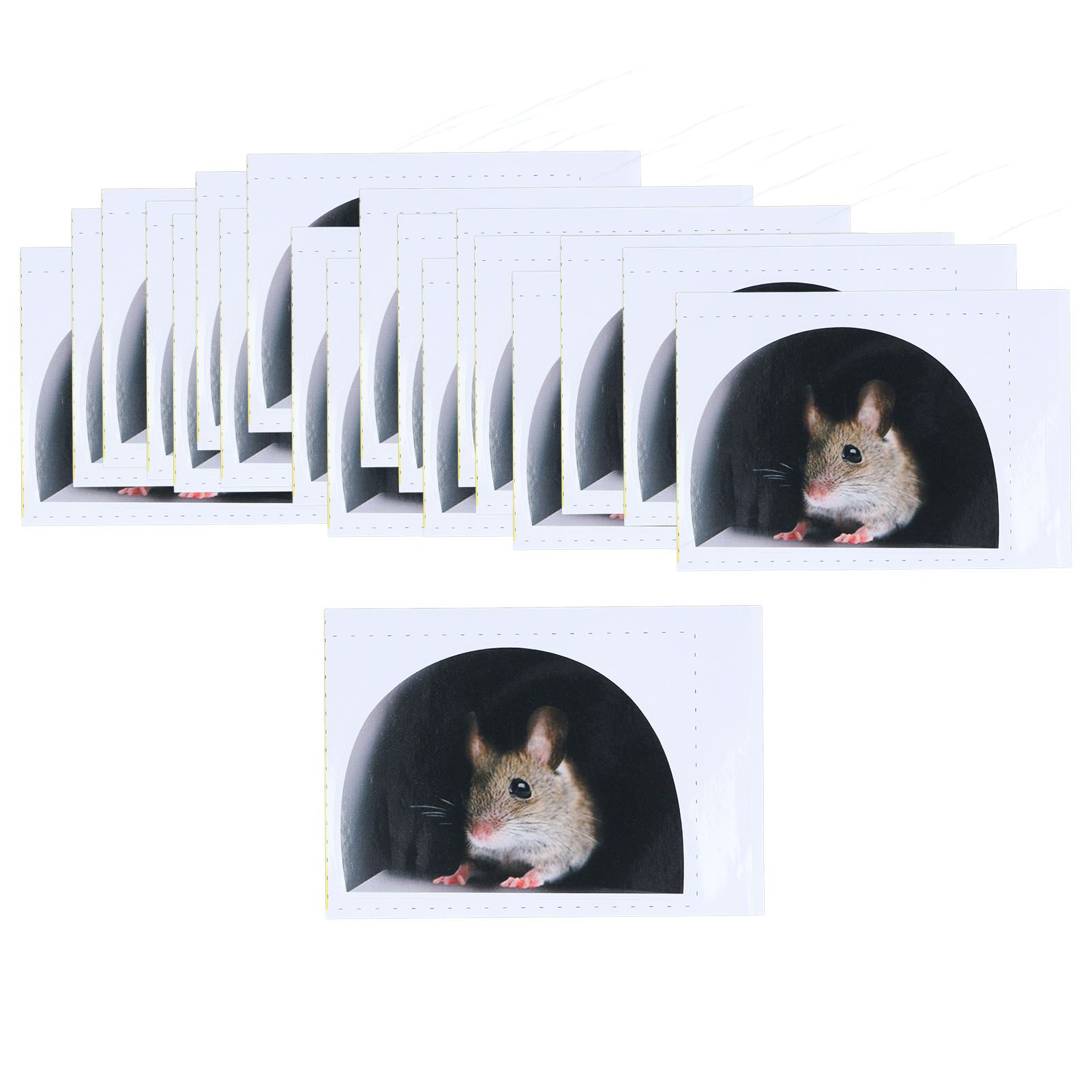 20PCS Mouse Hole Wall Stickers Realistic Cartoon Cute for Skirting Boards Furnitures Kitchen Home DecorType 2
