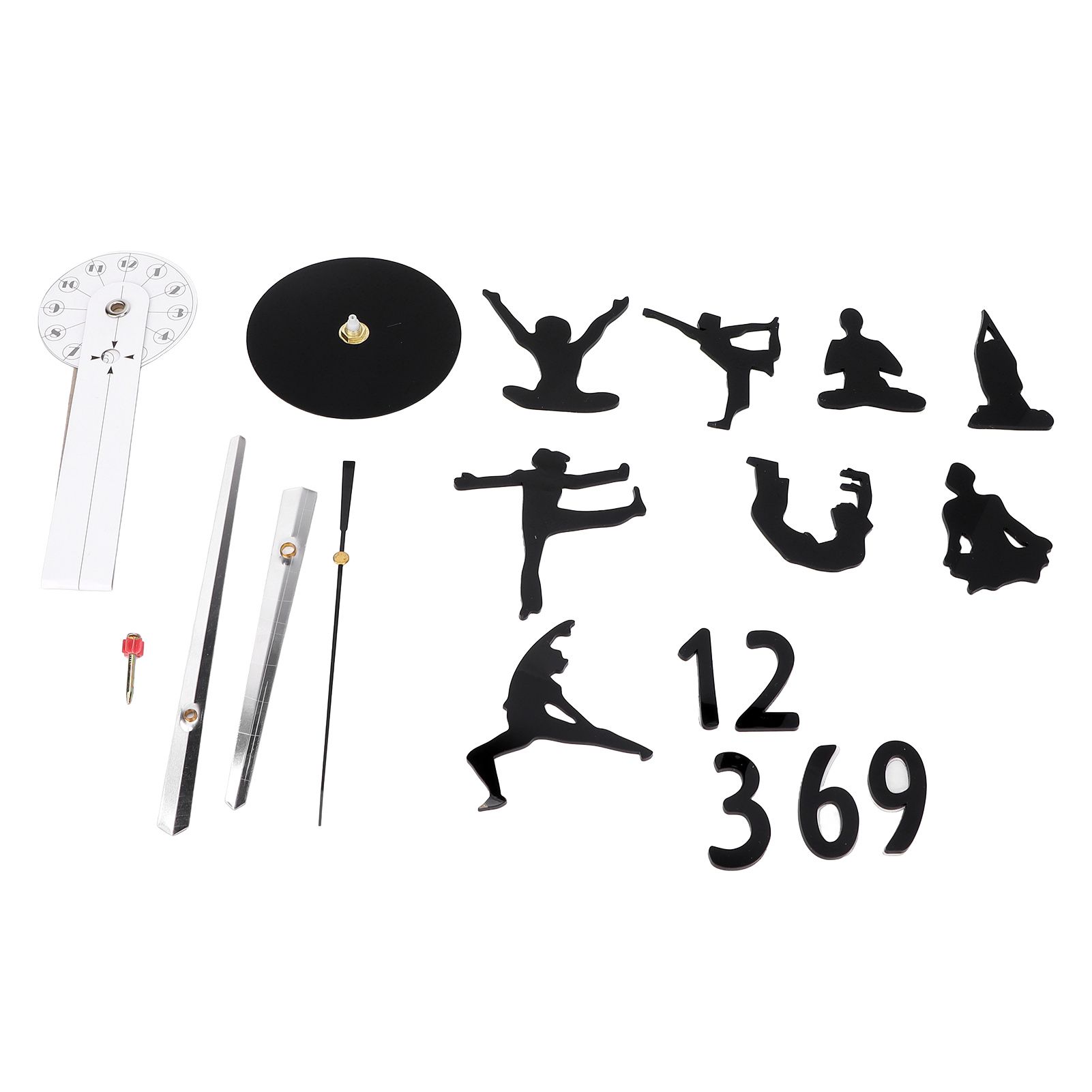 DIY Wall Clock Silent Stylish Decorative Frameless Hanging Clock for Living Room Office