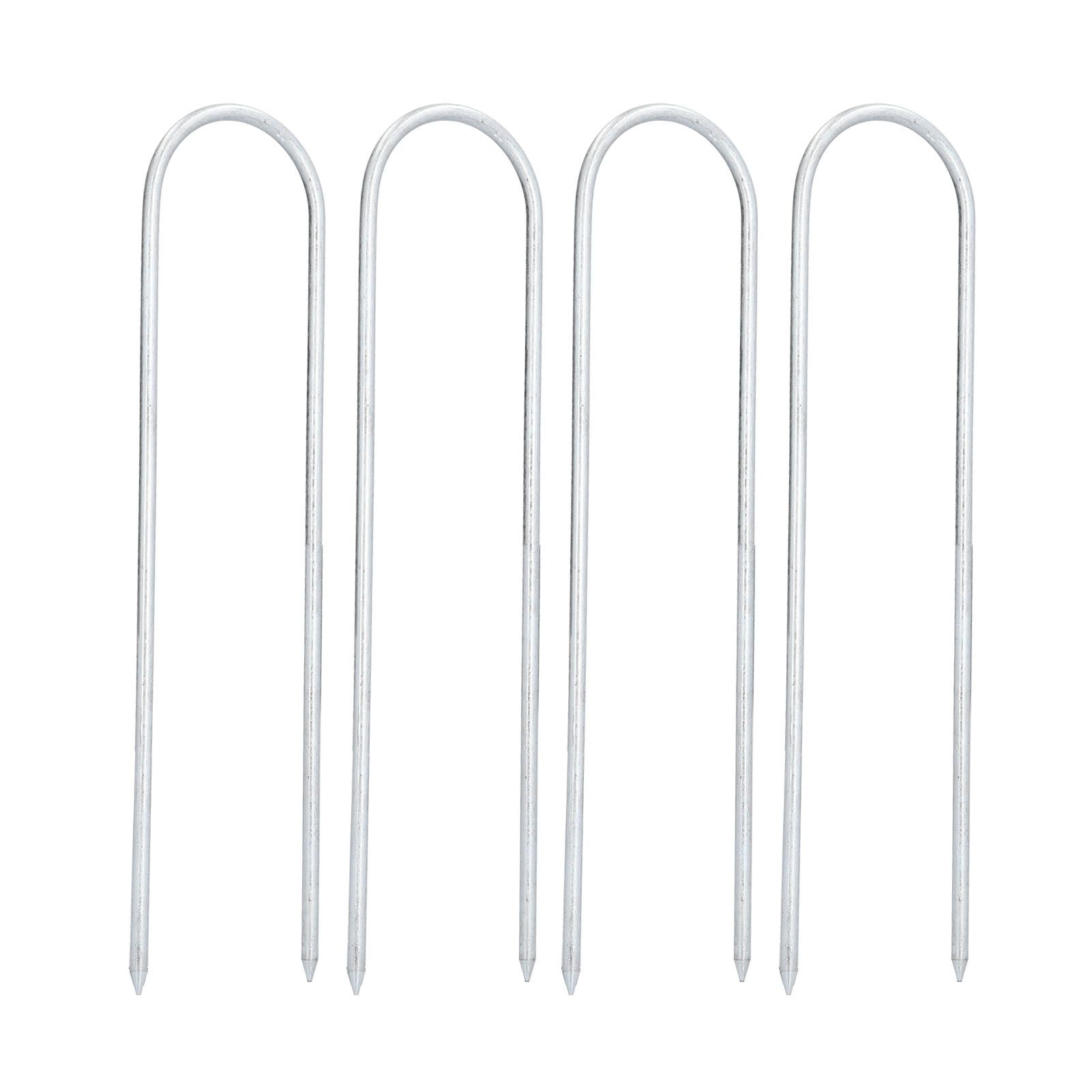 Garden Staples Galvanized U Shaped Garden Fencing Peg for Greenhouses Lawns Gardens