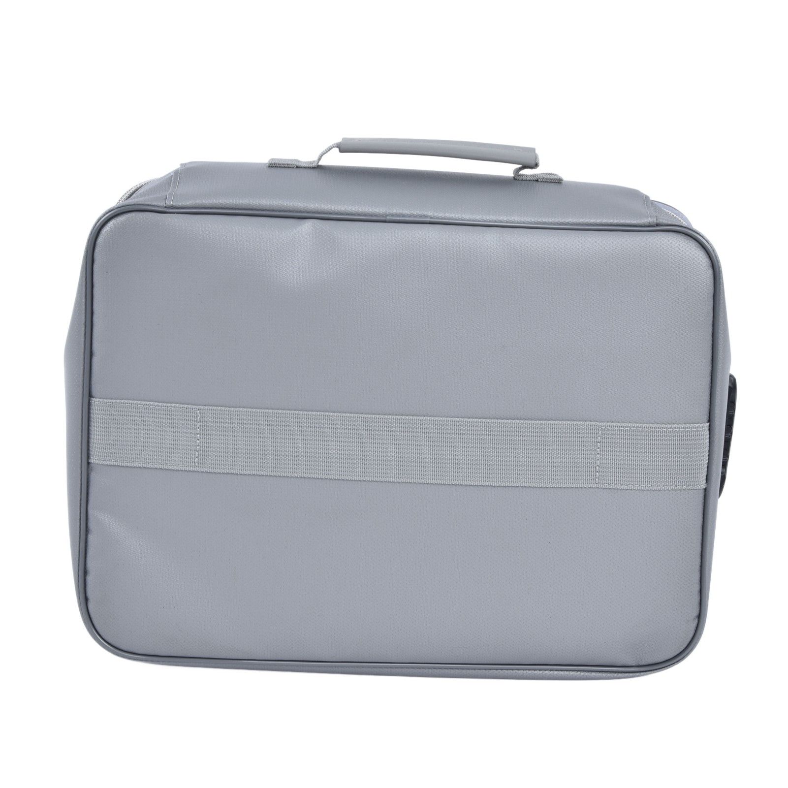 Fireproof Document Bag Pouch Portable File Safe Organizer Large Capacity Storage Box Case with LockSilver
