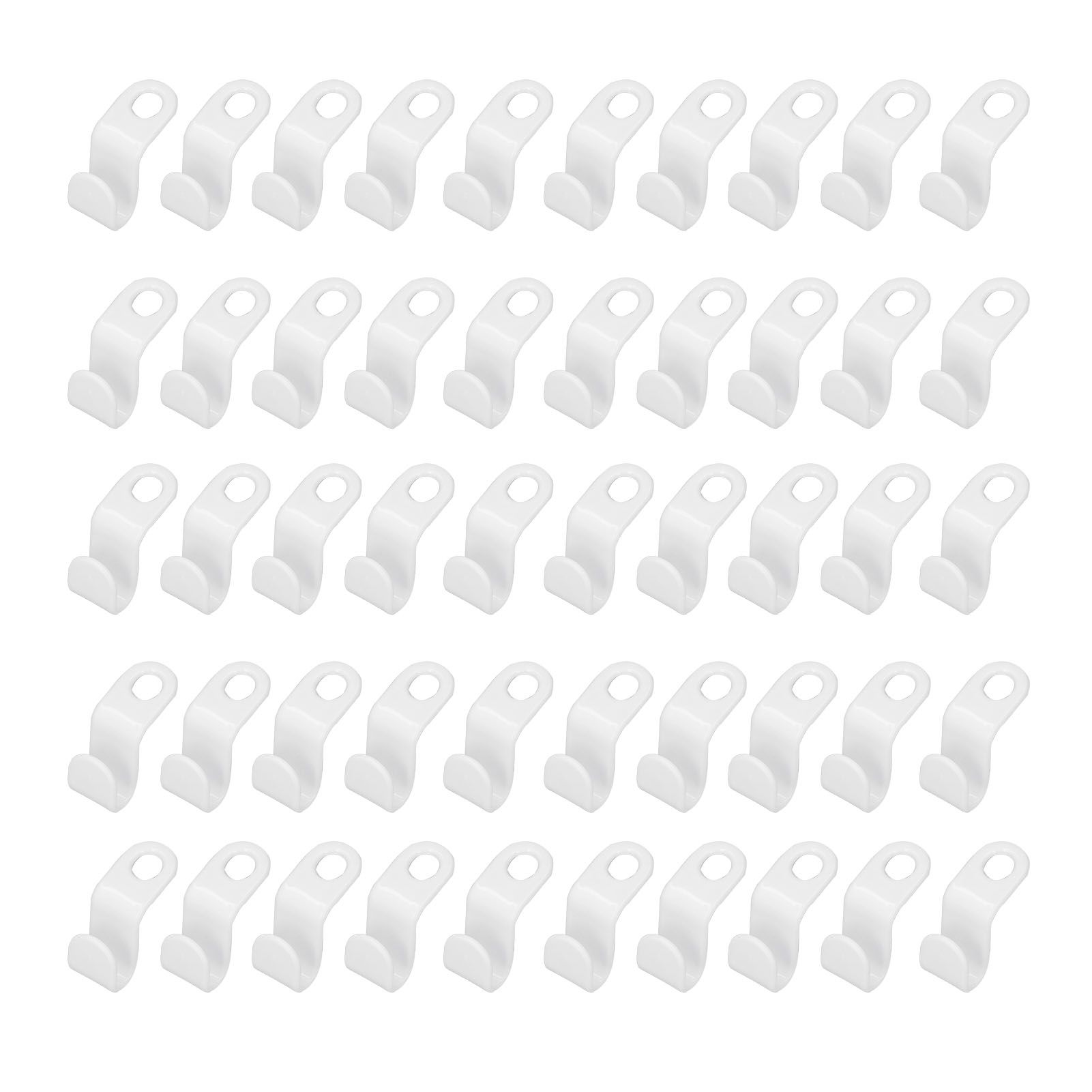 50Pcs Clothes Hanger Hook Strong Odorless Light Weight White Thickened Hanger Connection Hook