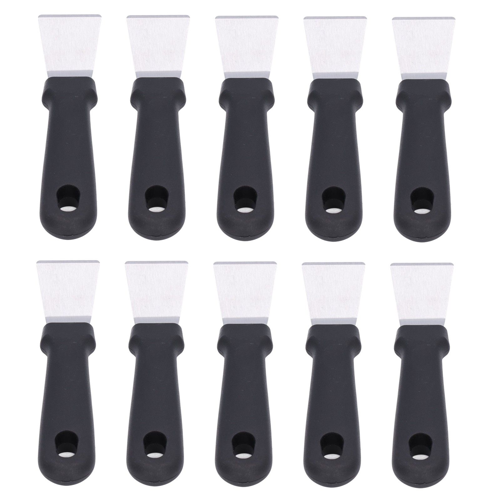 10Pcs Defrosting Shovel Efficient Cleaning Anti Slip Handle Hanging Hole Ice Scraper Deicing Tool for KitchenBlack