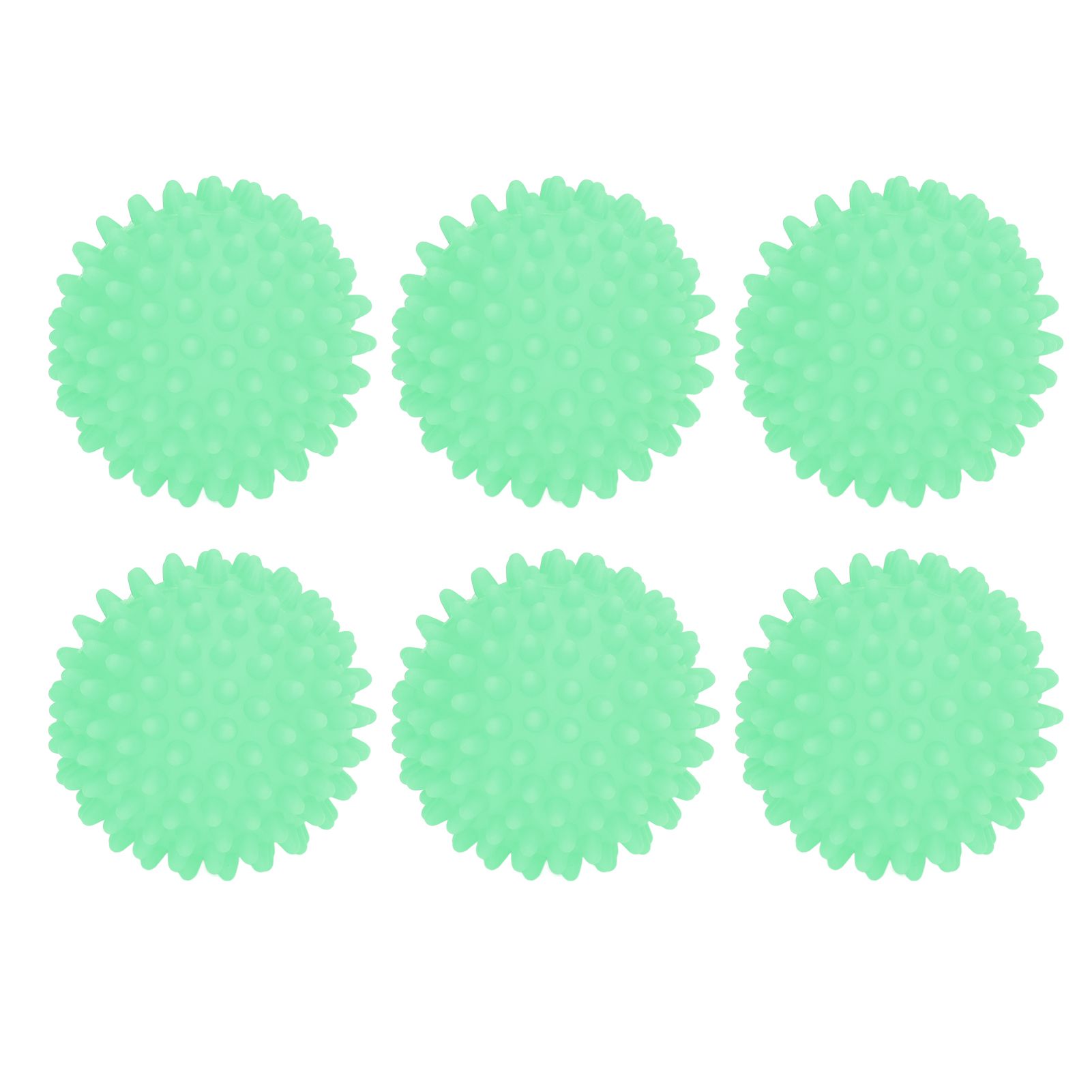 6Pcs Laundry Ball Non Toxic PVC Safe Reusable Household Supplies for Washing Machine WasherGreen