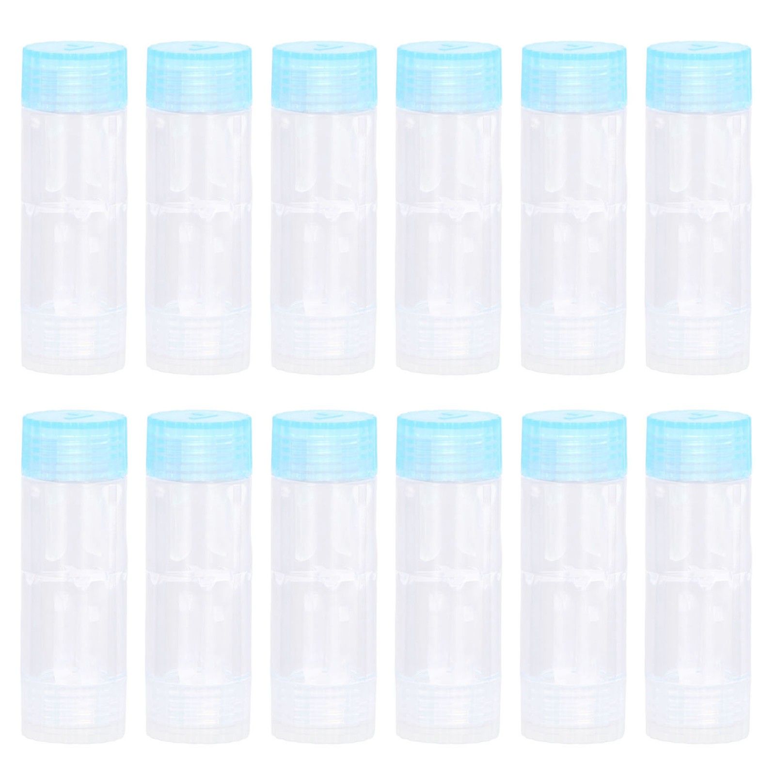 12PCS Contact Lens Case Transparent Portable ABS Contact Lens Box for Teen Travel Outdoor Daily Use