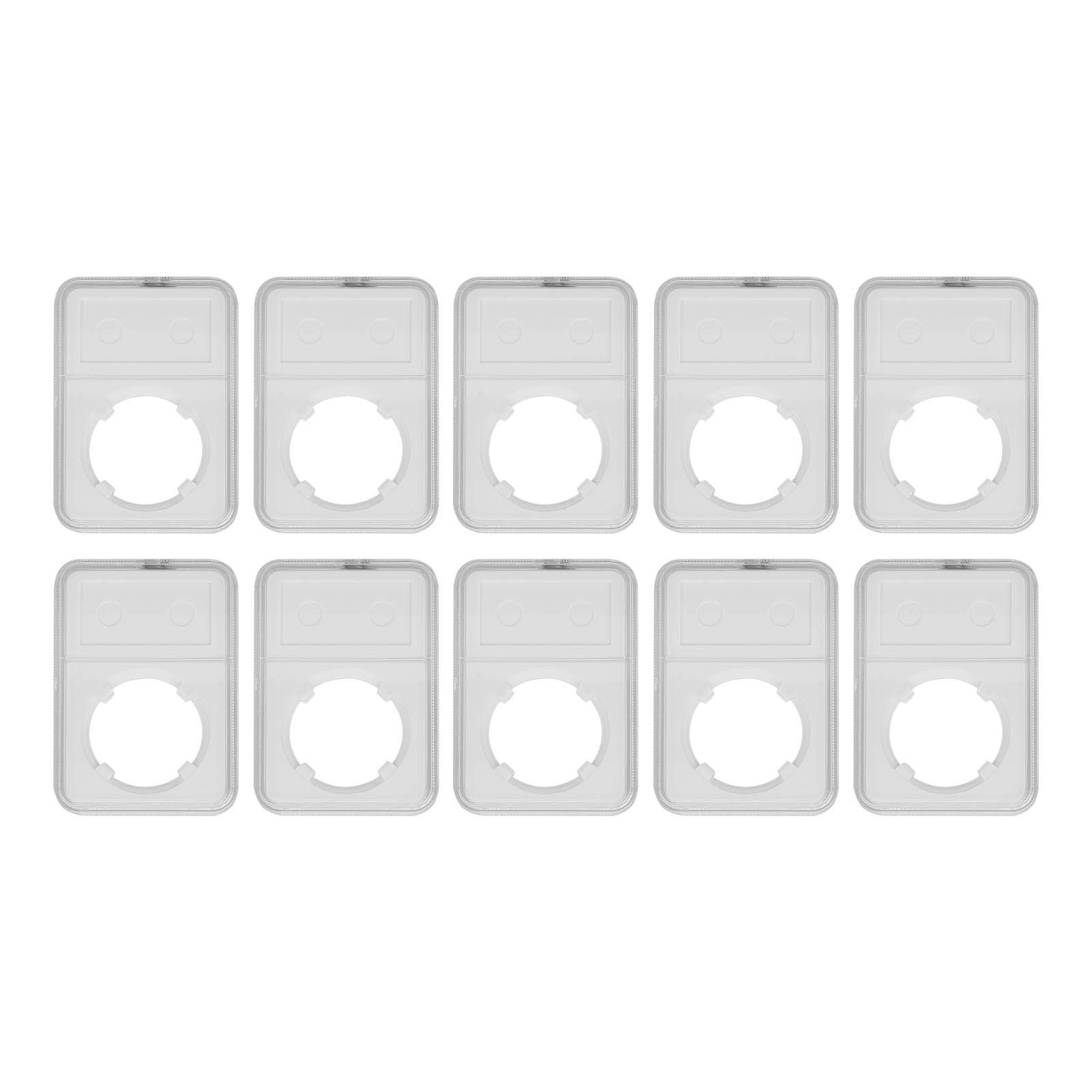 10PCS Coin Holder Transparent Design Wear Resistant Environmental Coin Protective Box for Coin Collection