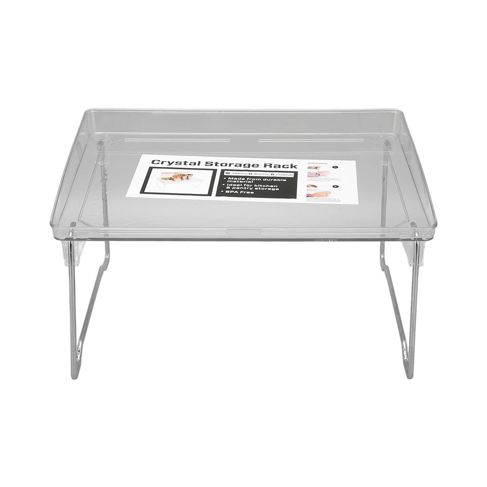 Desk Organizer Rack Stainless Steel Foldable Multifunctional Desktop Storage Shelf for Home
